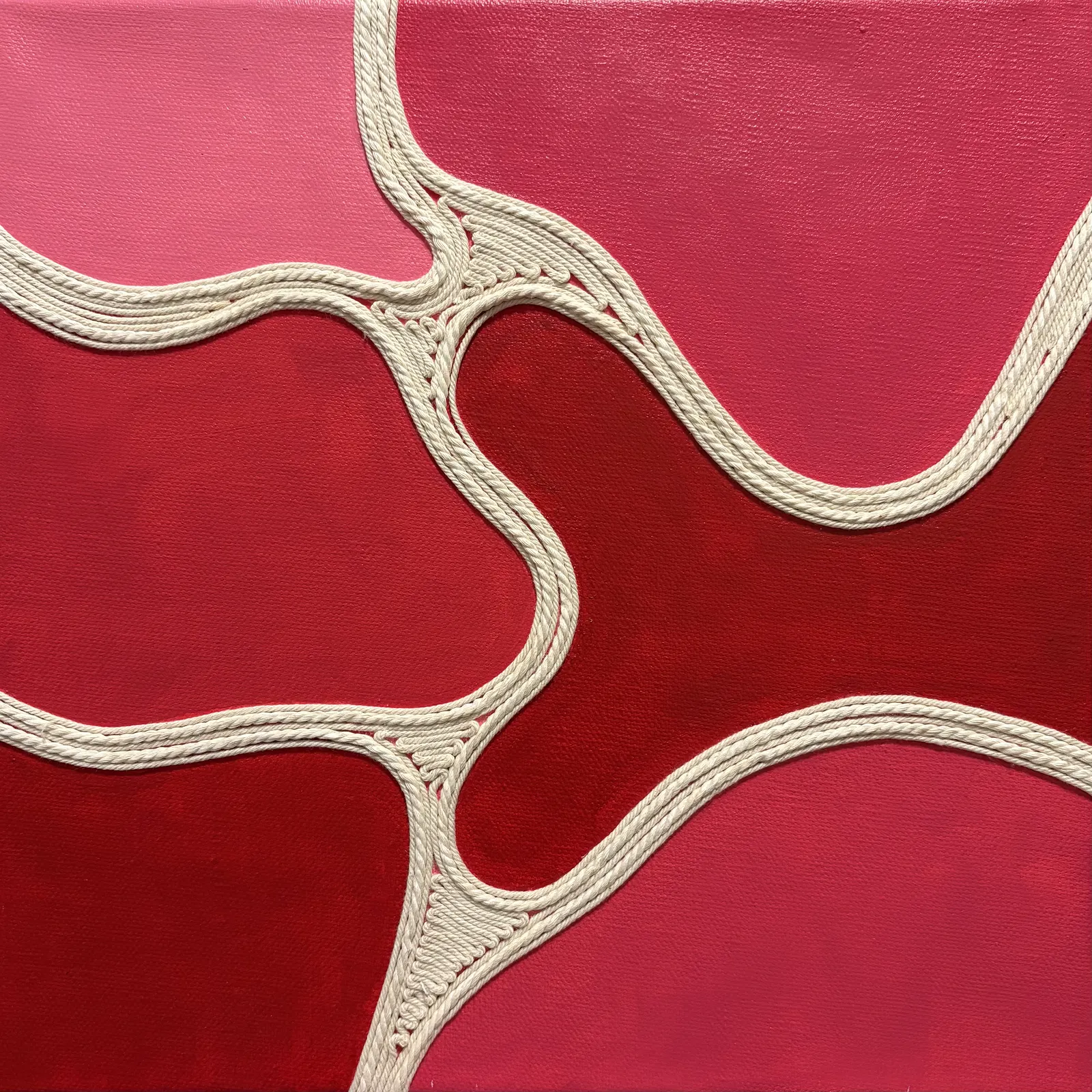 Akrylmålning Red and pink av Julia Linder