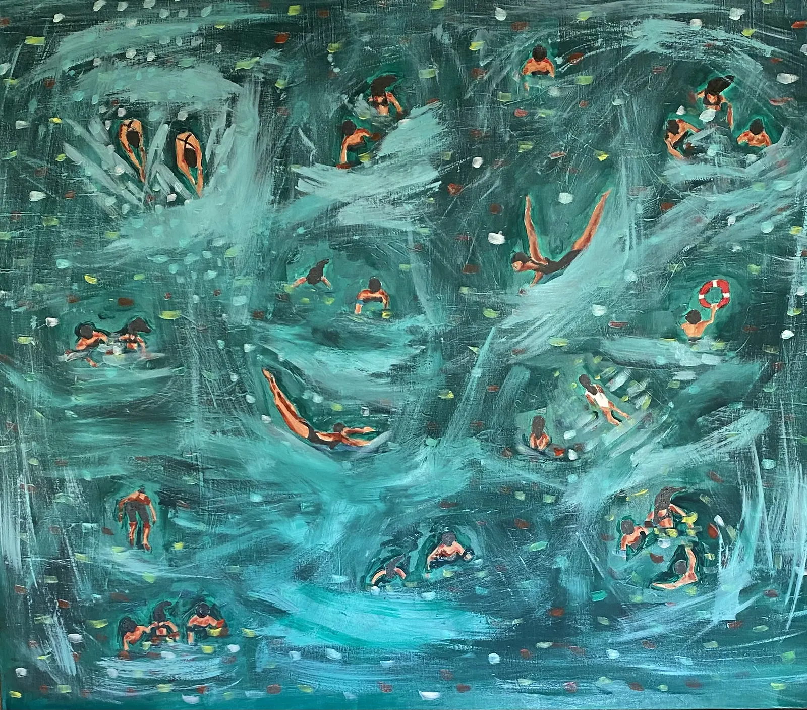 Akrylmålning Andros av Katerina Papategou