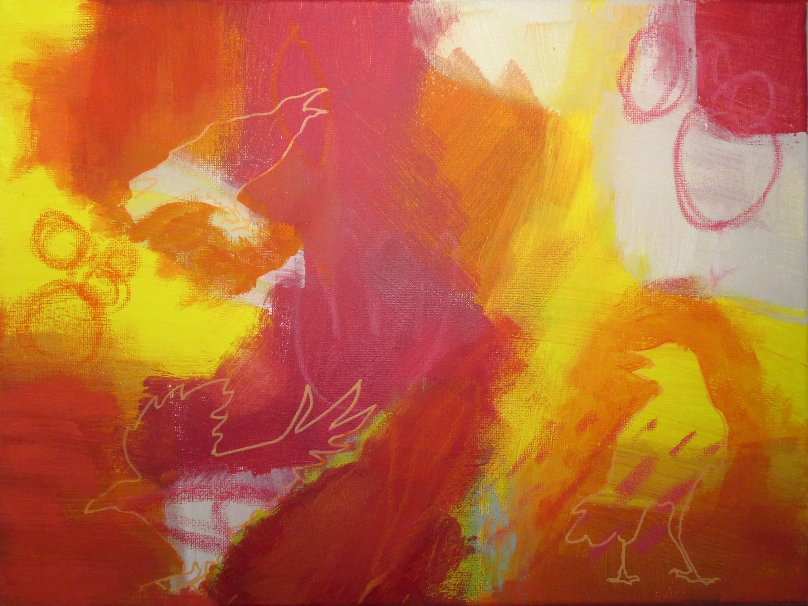 Akrylmålning När elden får vingar av Kenneth Svensson