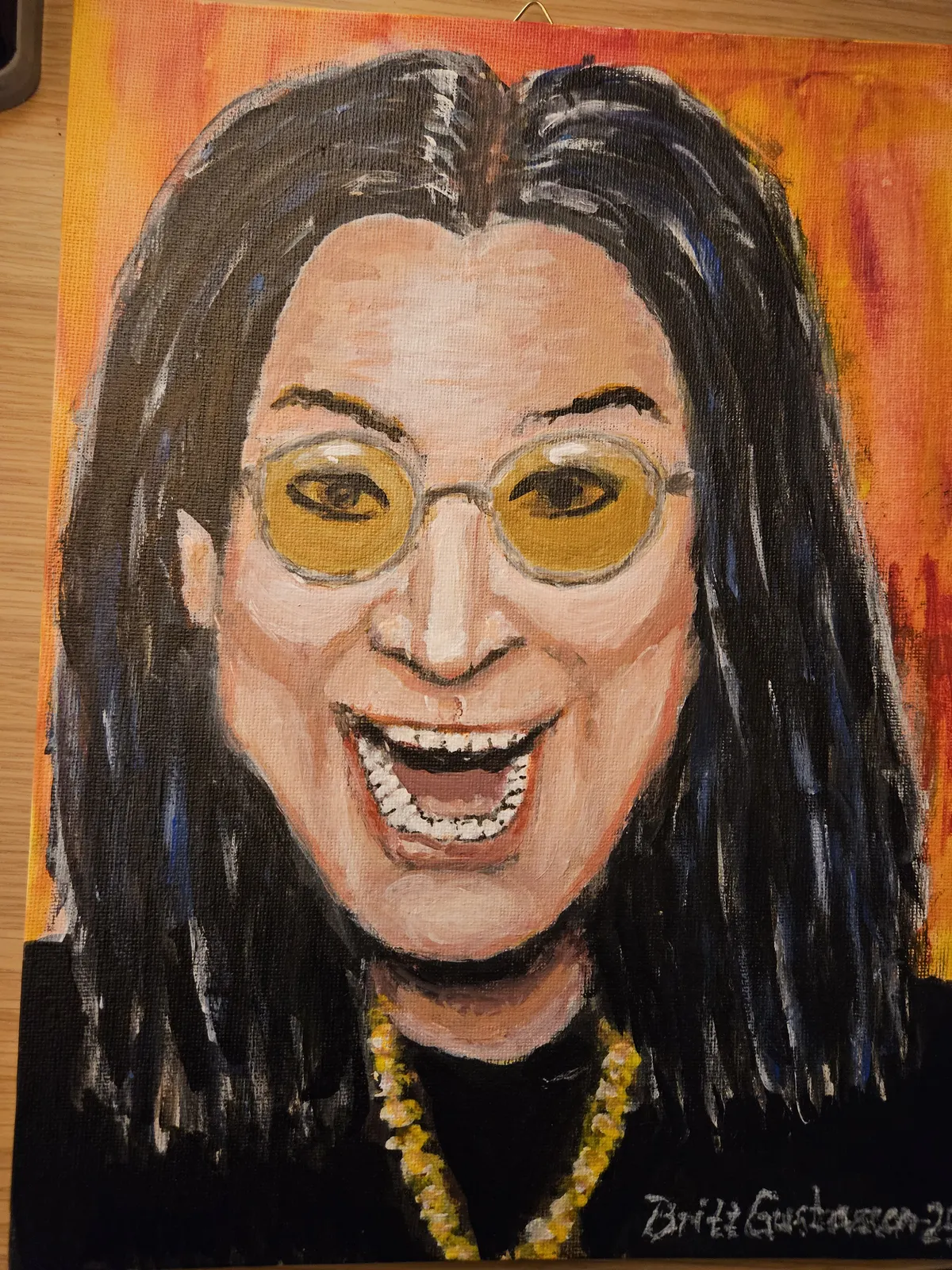 Akrylmålning OZZY av Britt Gustavsson