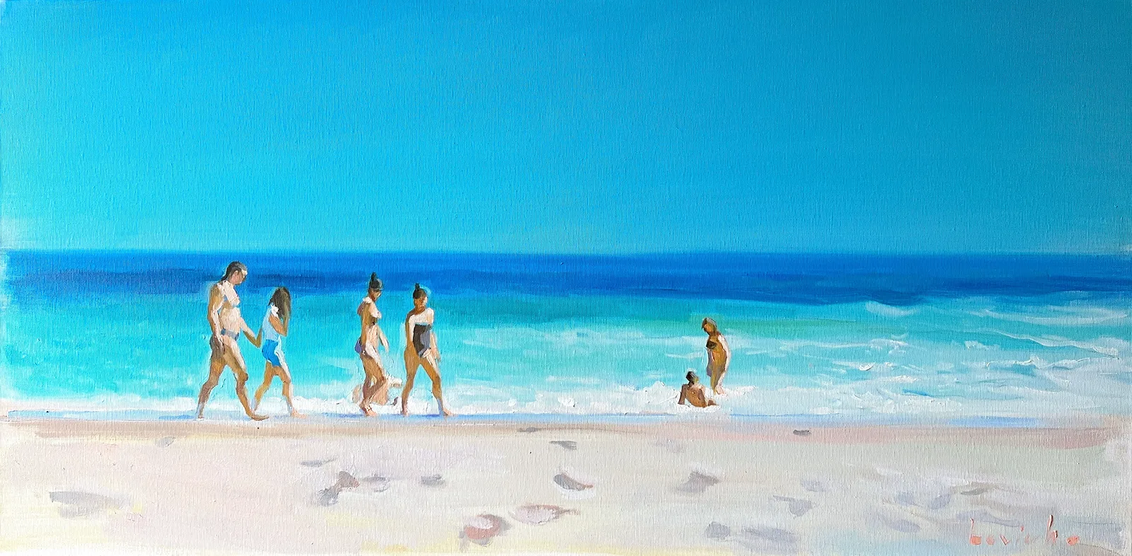 Oljemålning Horizon Line – V av Alexander Levich