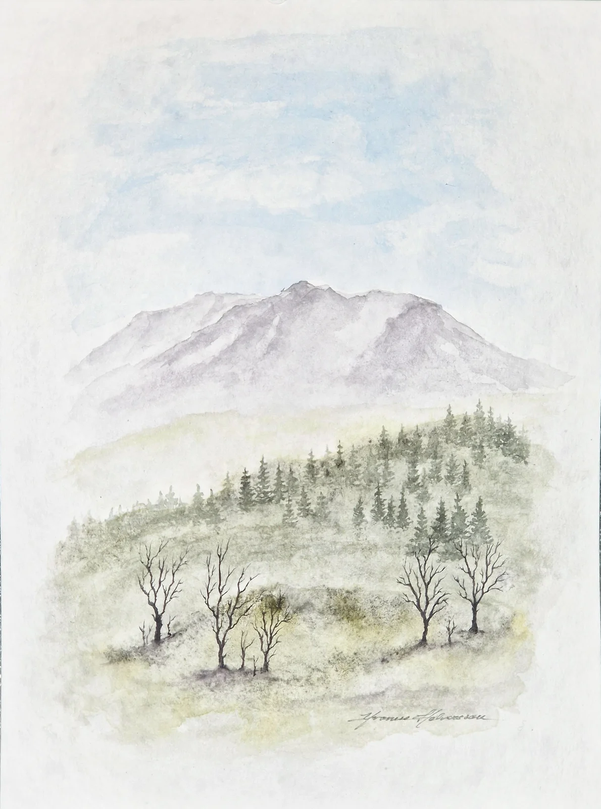 Akvarell Svampstället av Yvonne Halvarsson