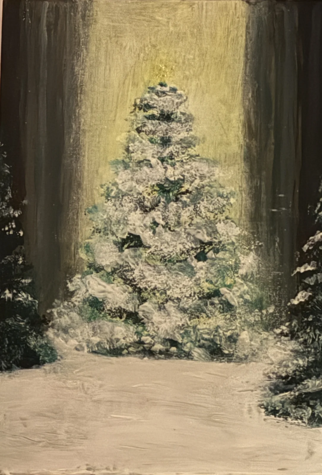 Akrylmålning Gran av Anneli Werelius