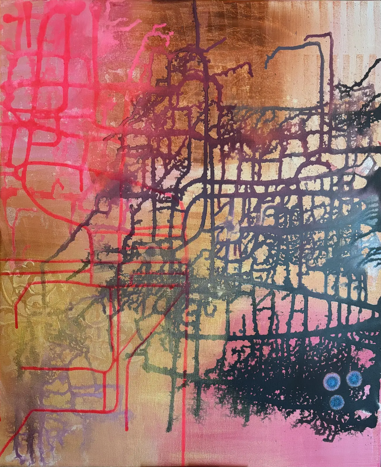 Akrylmålning Fel ordning på allt av MALIN Ridderfors