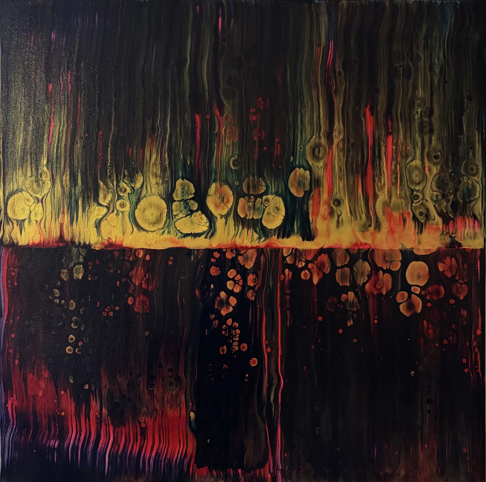 Akrylmålning Där nere av MALIN Ridderfors