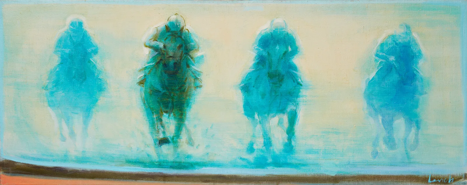 Oljemålning A Day at the Races (Blue) av Alexander Levich