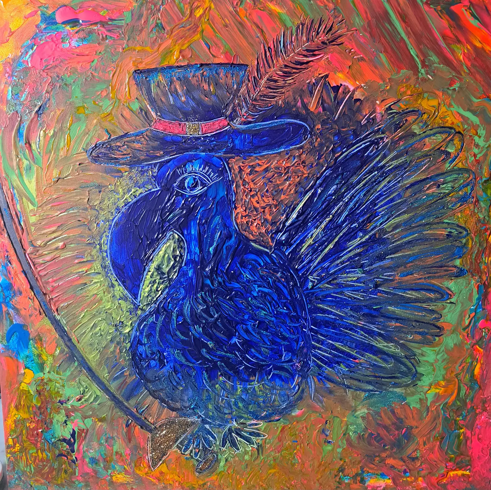 Akrylmålning Aveline den eleganta musketören av Liselott Ringström