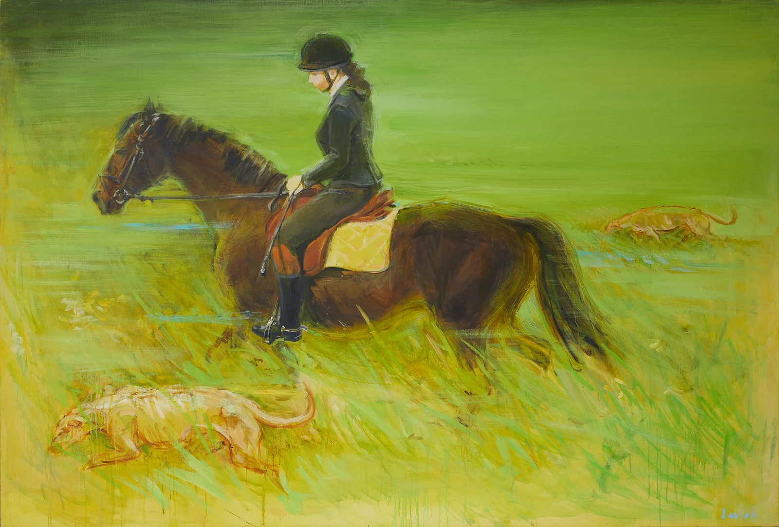 Oljemålning Horse Girl av Alexander Levich