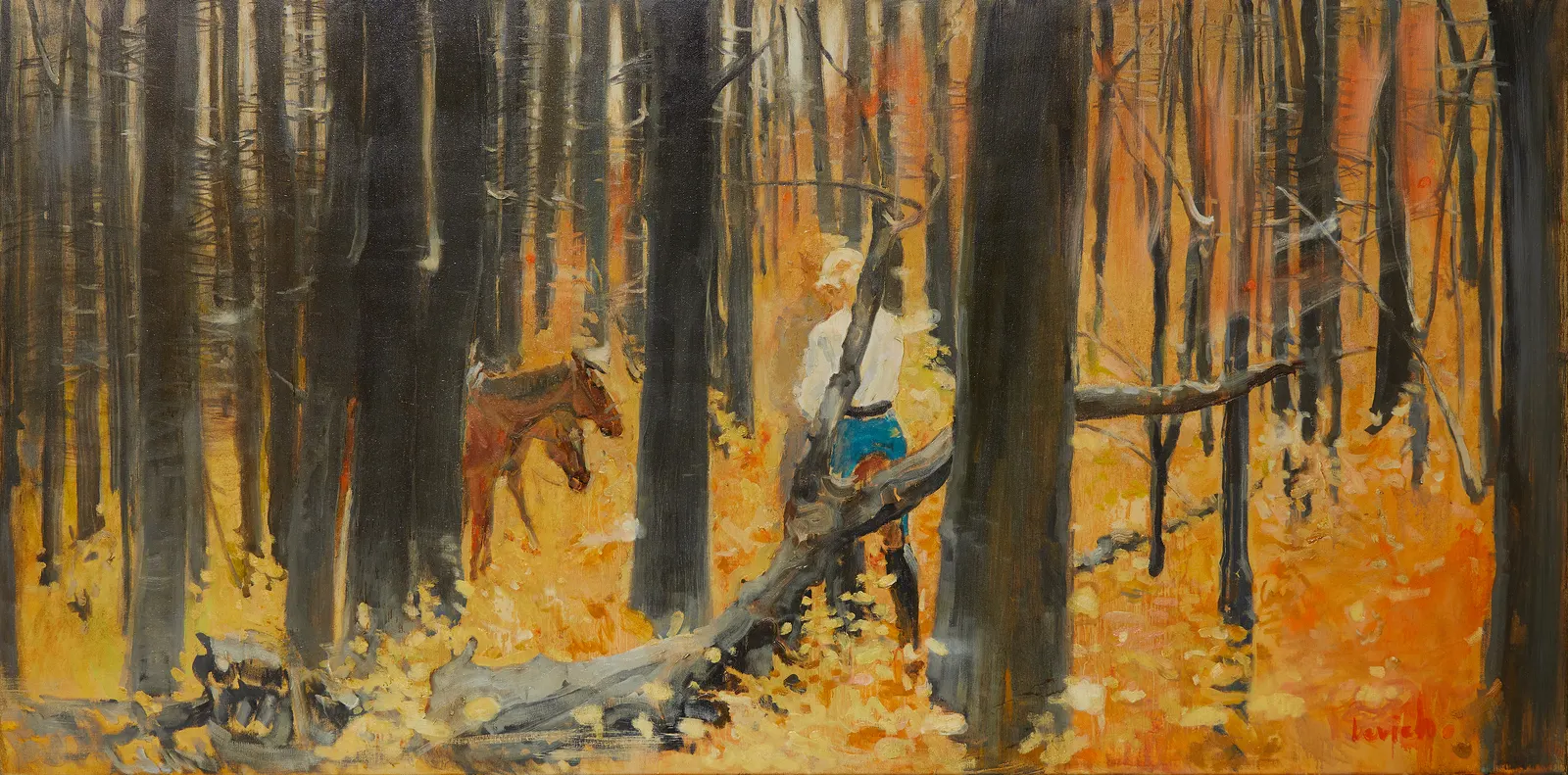 Oljemålning Romantic Meeting av Alexander Levich