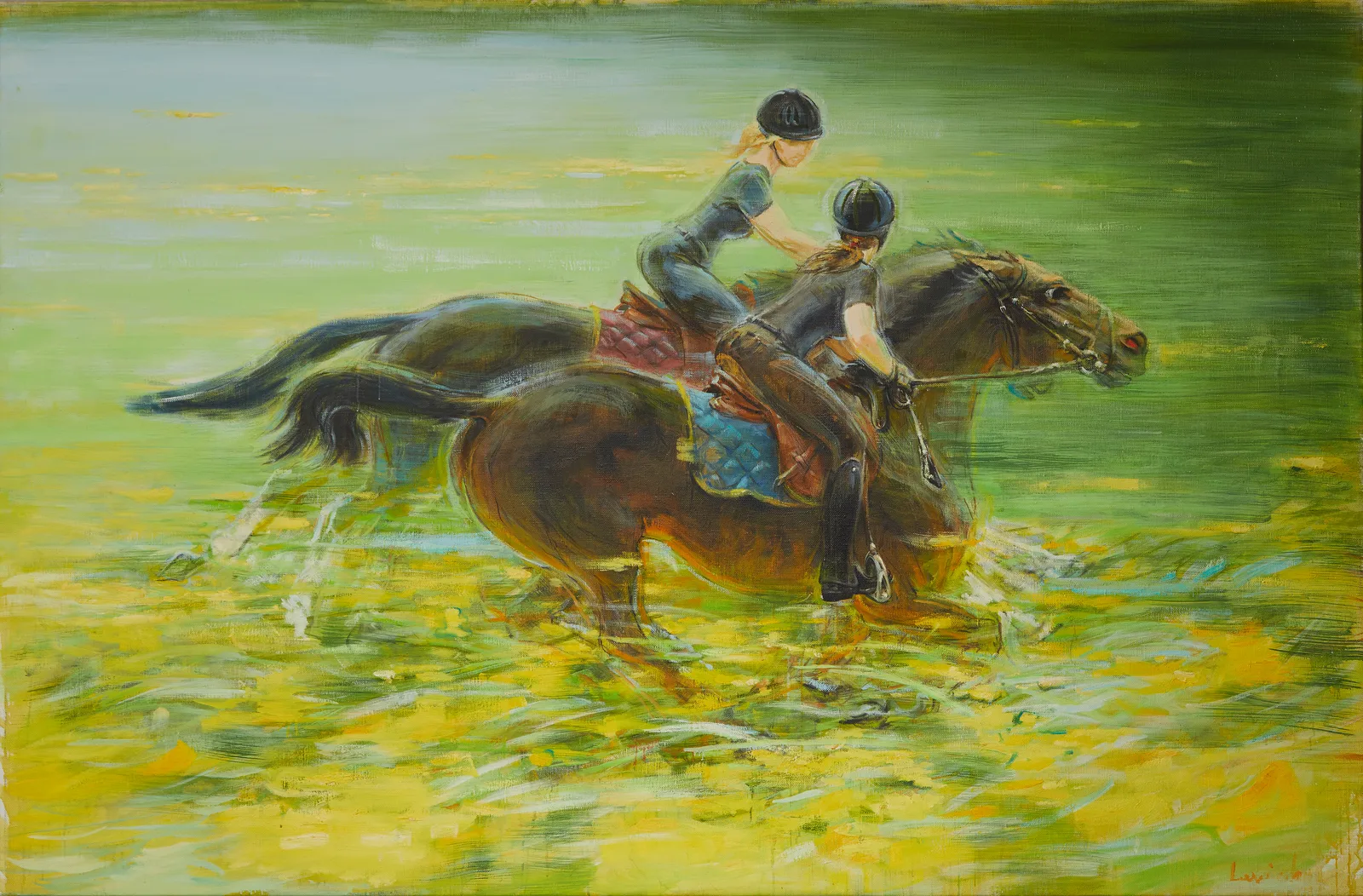 Oljemålning Yellow Irises av Alexander Levich