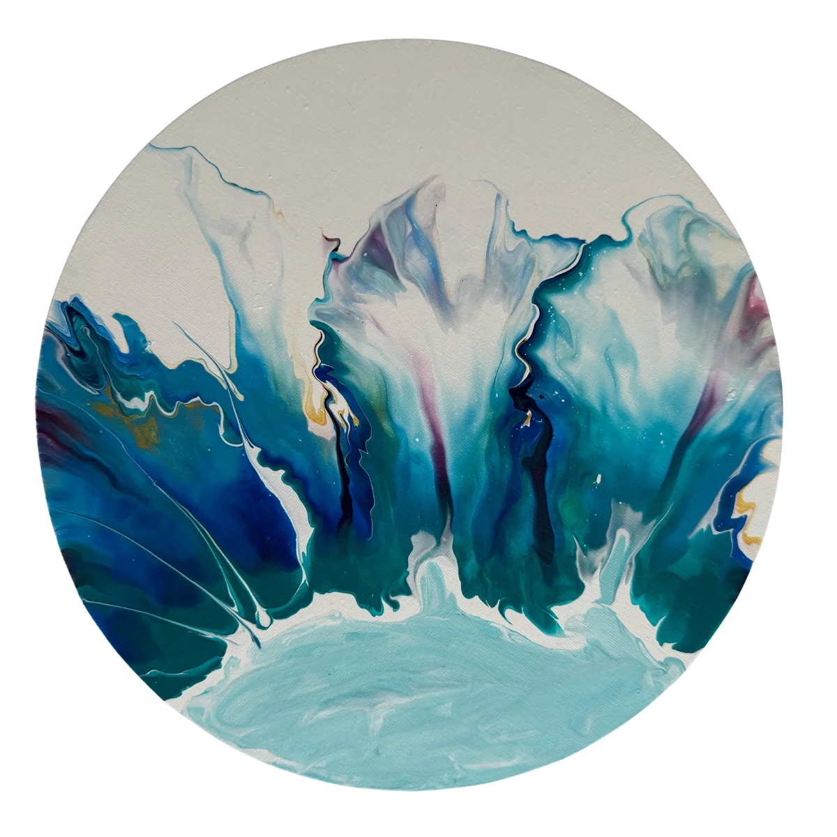 Akrylmålning Flow beneath the surface av Jenny Vessgård