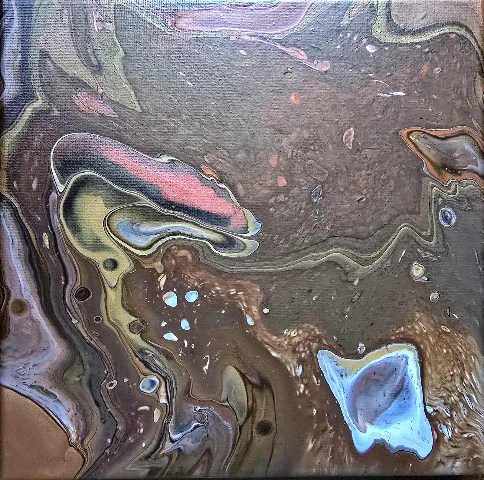 Akrylmålning What Rests Beneath II av Marita Westerberg