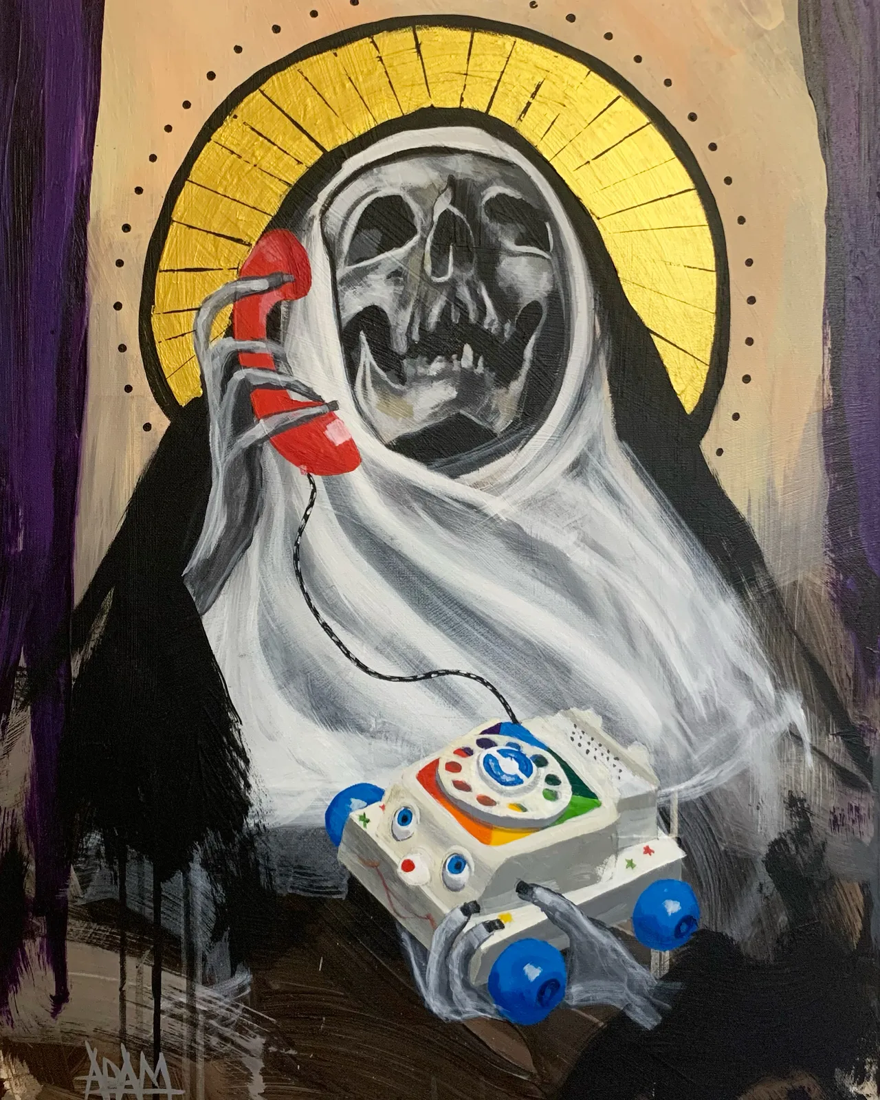 Akrylmålning Fröken ur av Adam Lunderup