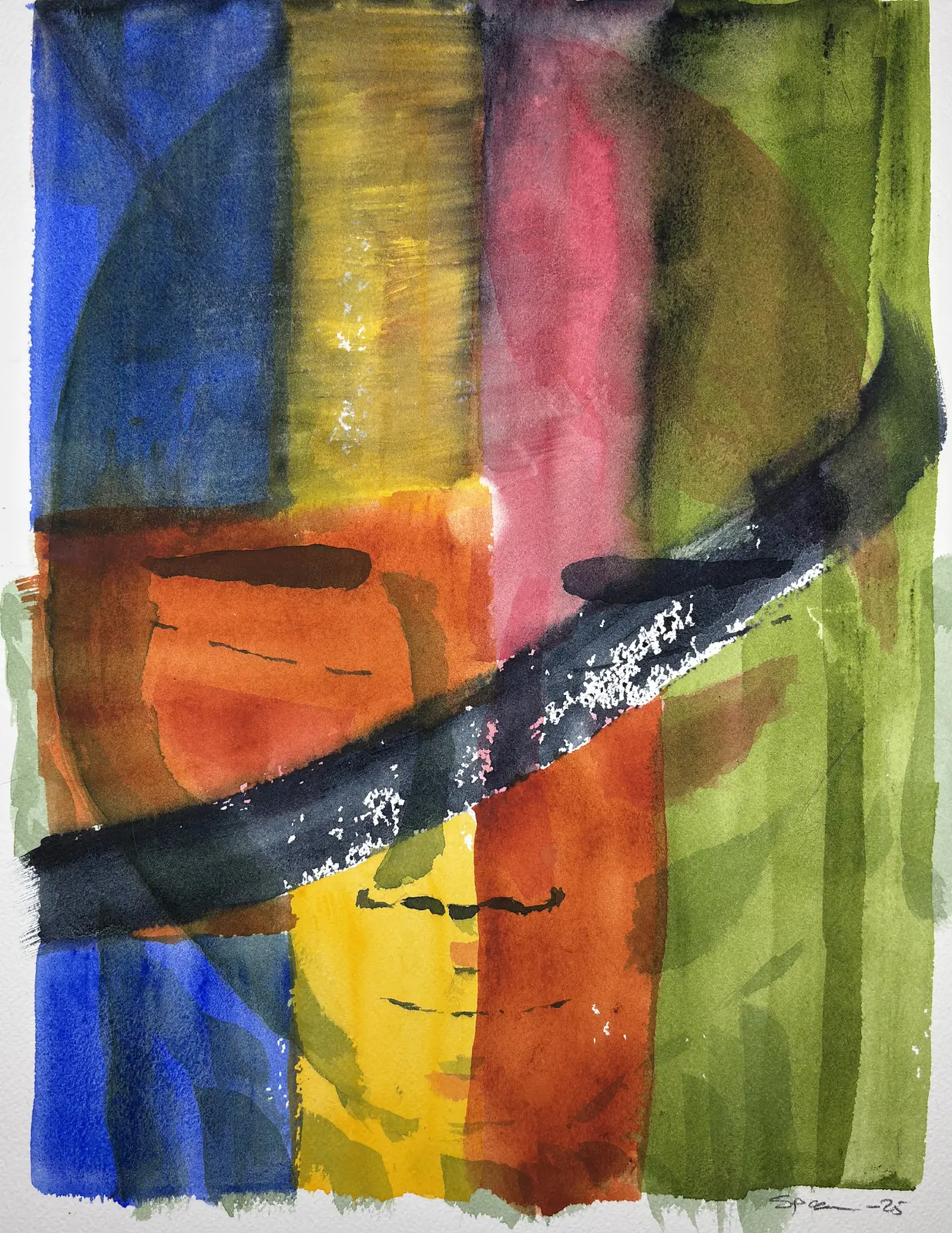 Akvarell Troubled Mind av Bertil Sparr