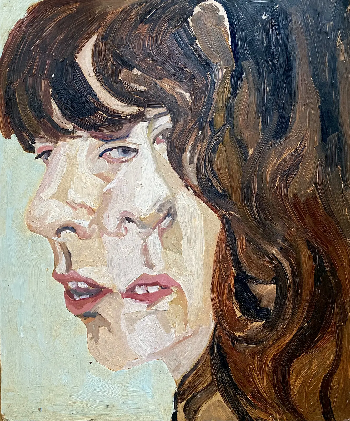 Oljemålning Hej hej av Maria Johansson