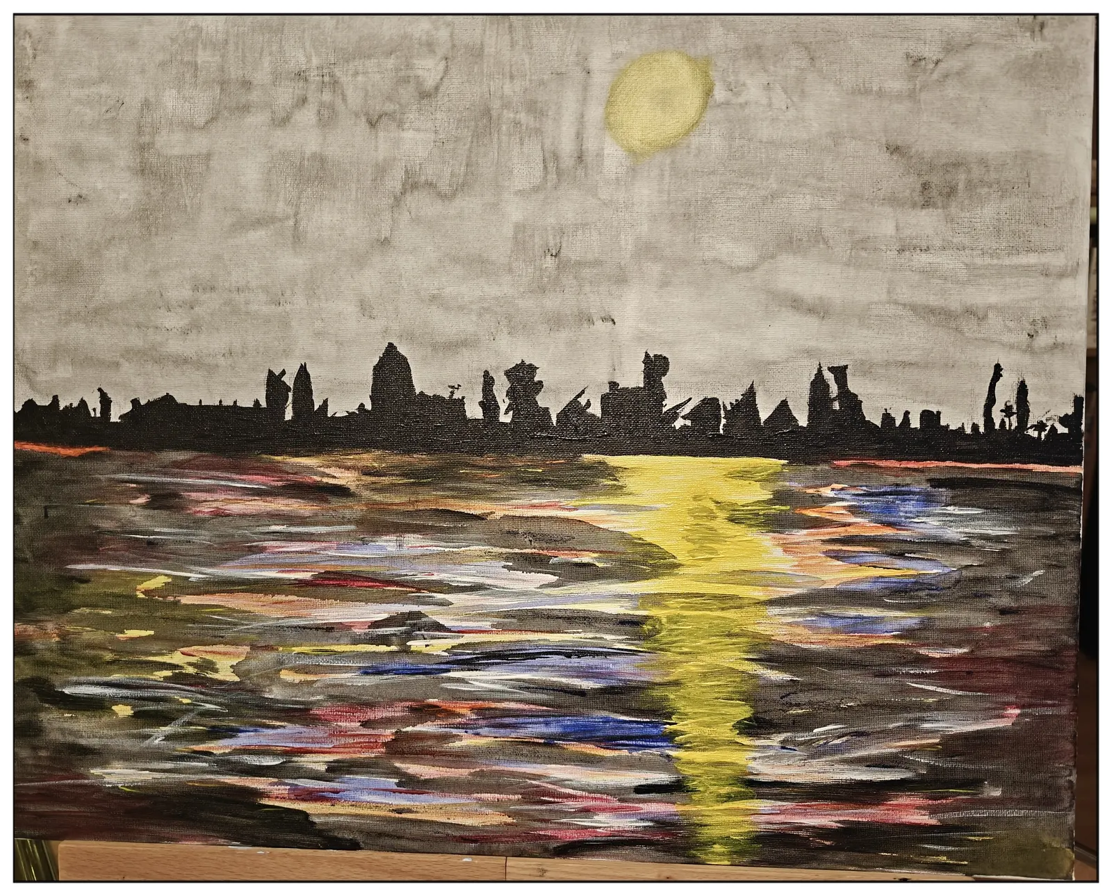 Akrylmålning Atomvinter av Ulf Lager