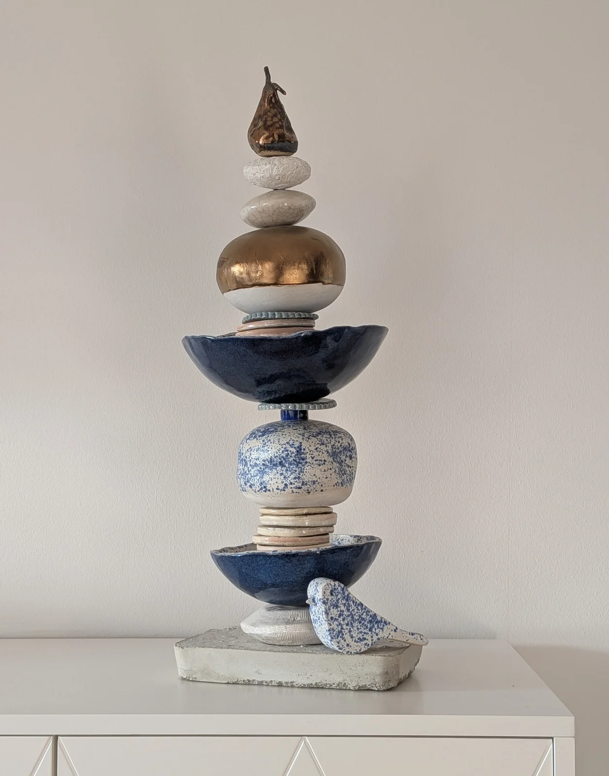 Skulptur Fågelbad av Jeanette Svensson