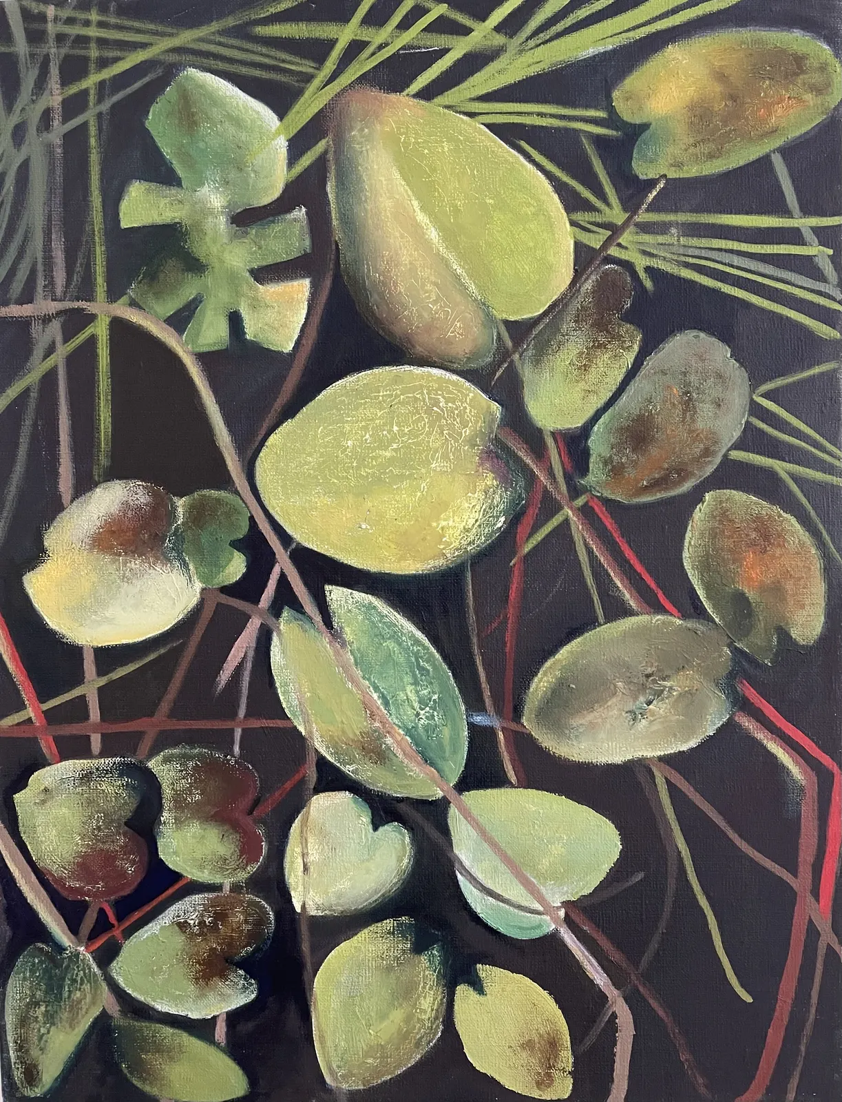 Oljemålning I sjön av Ewa Öhlund