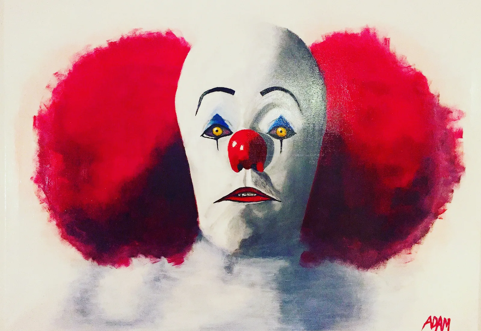 Akrylmålning Clown I av Adam Lunderup