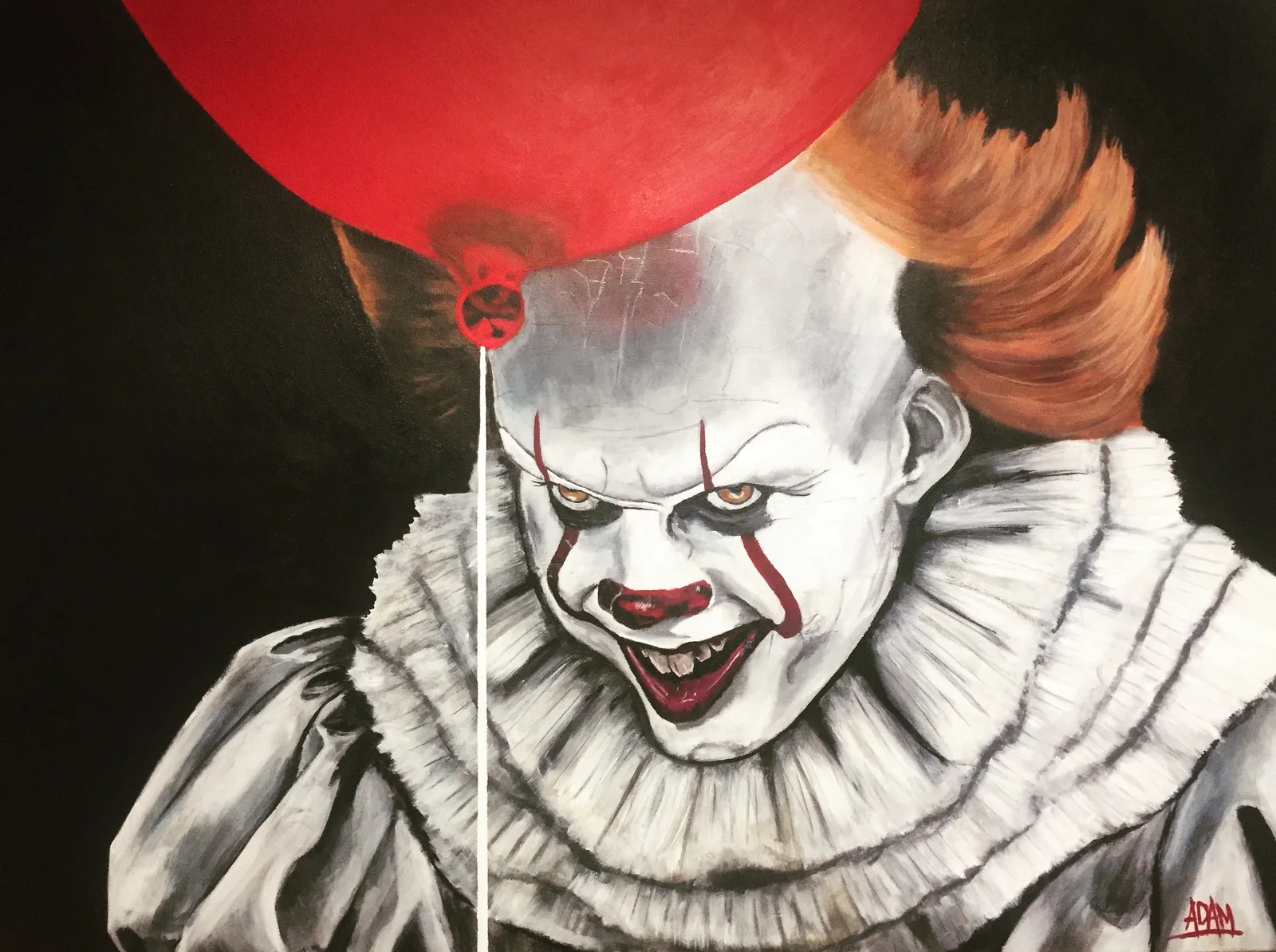 Akrylmålning Clown II av Adam Lunderup