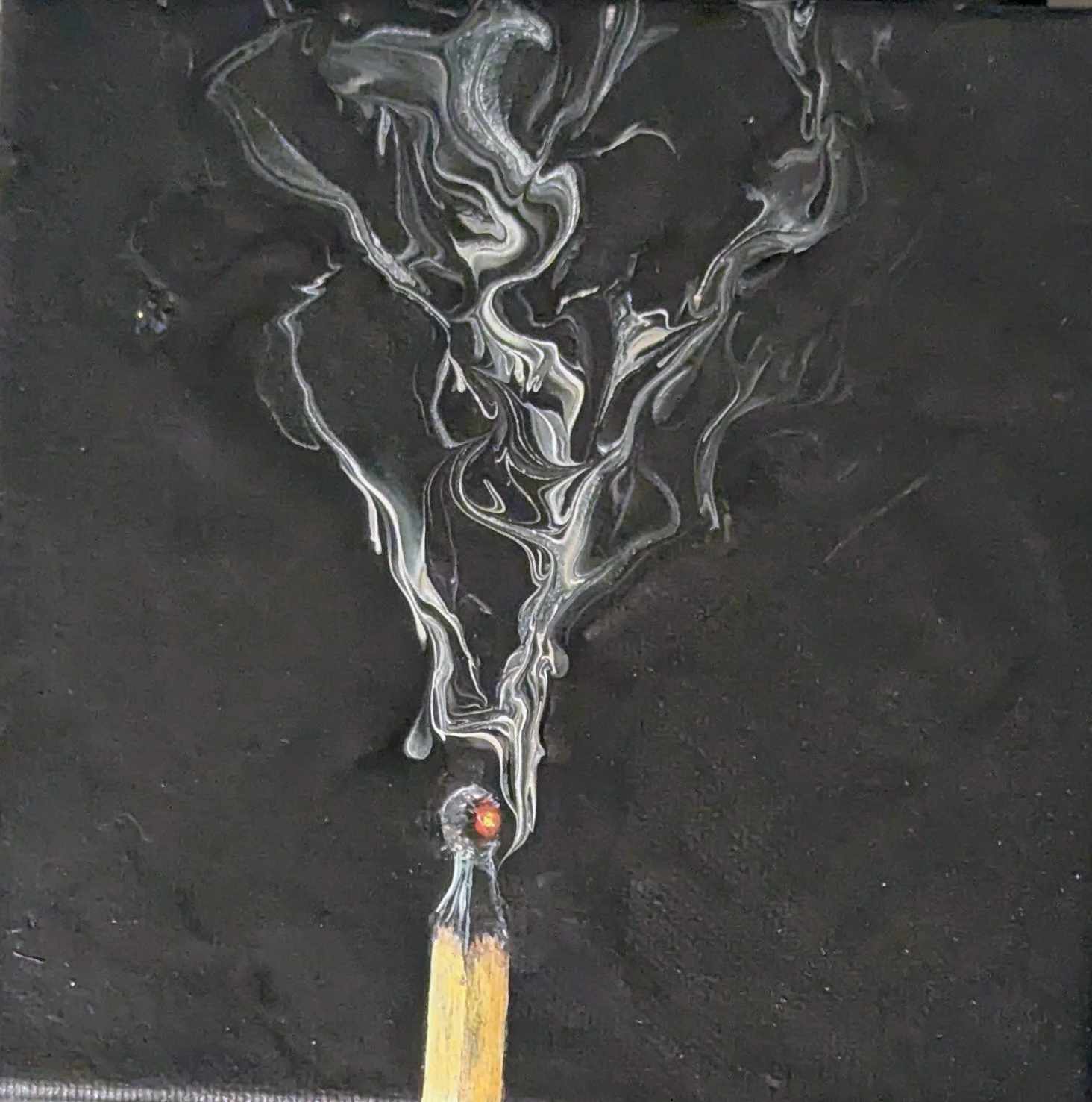 Akrylmålning Utbränd av Anita Declercq