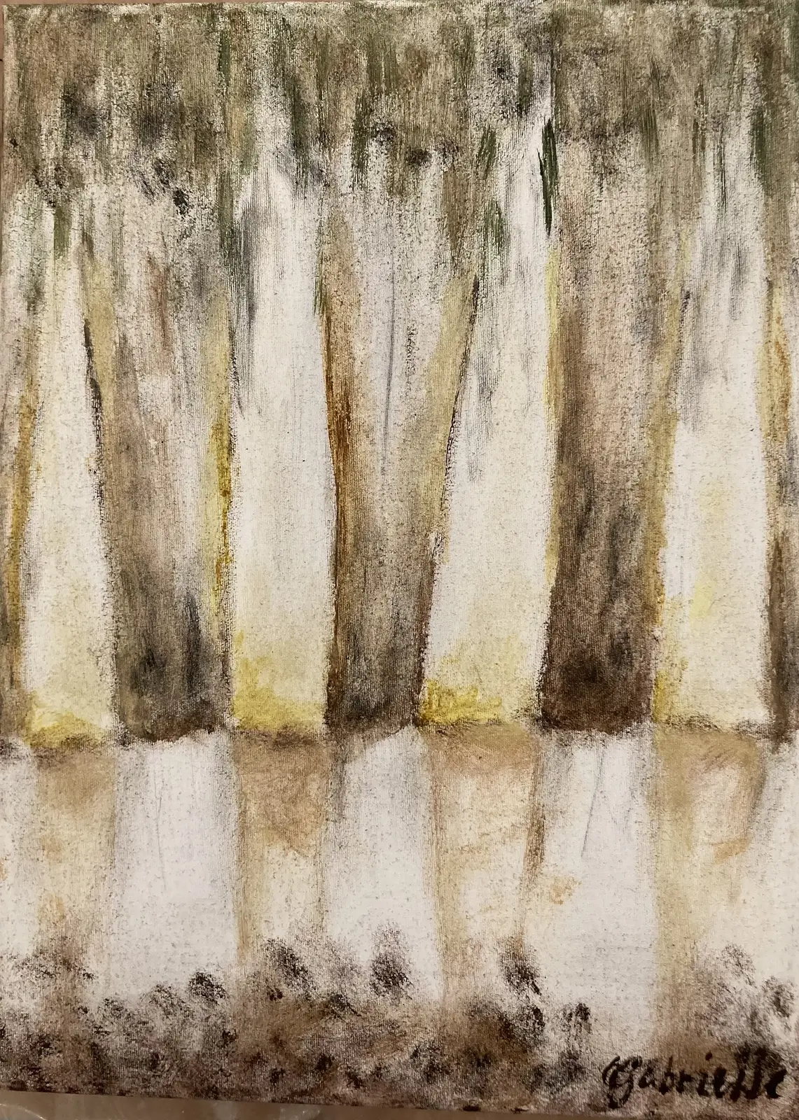 Oljemålning Bokskog av Gabrielle van der Wal