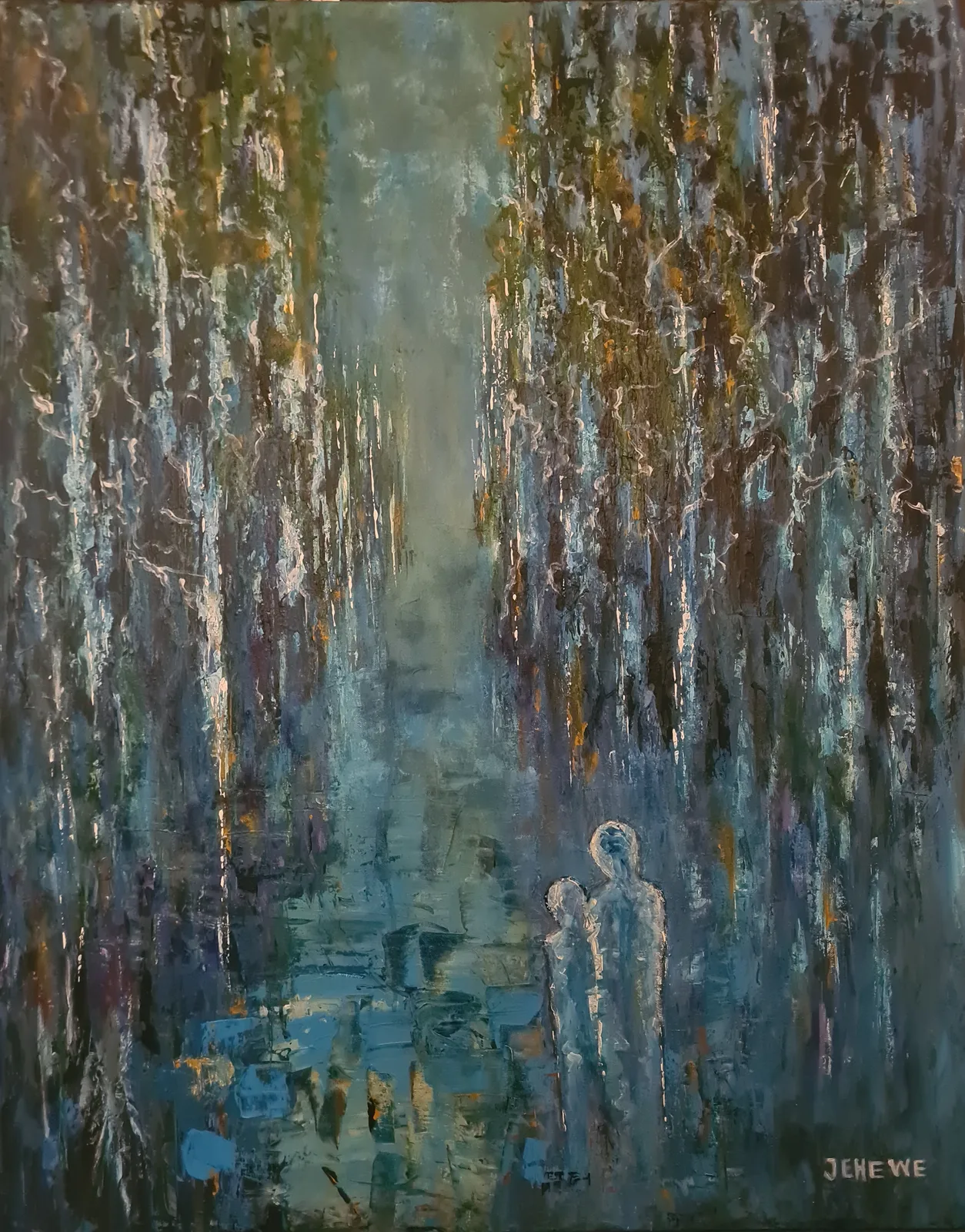 Akrylmålning By Your Side av Jessica Heglind Westlin