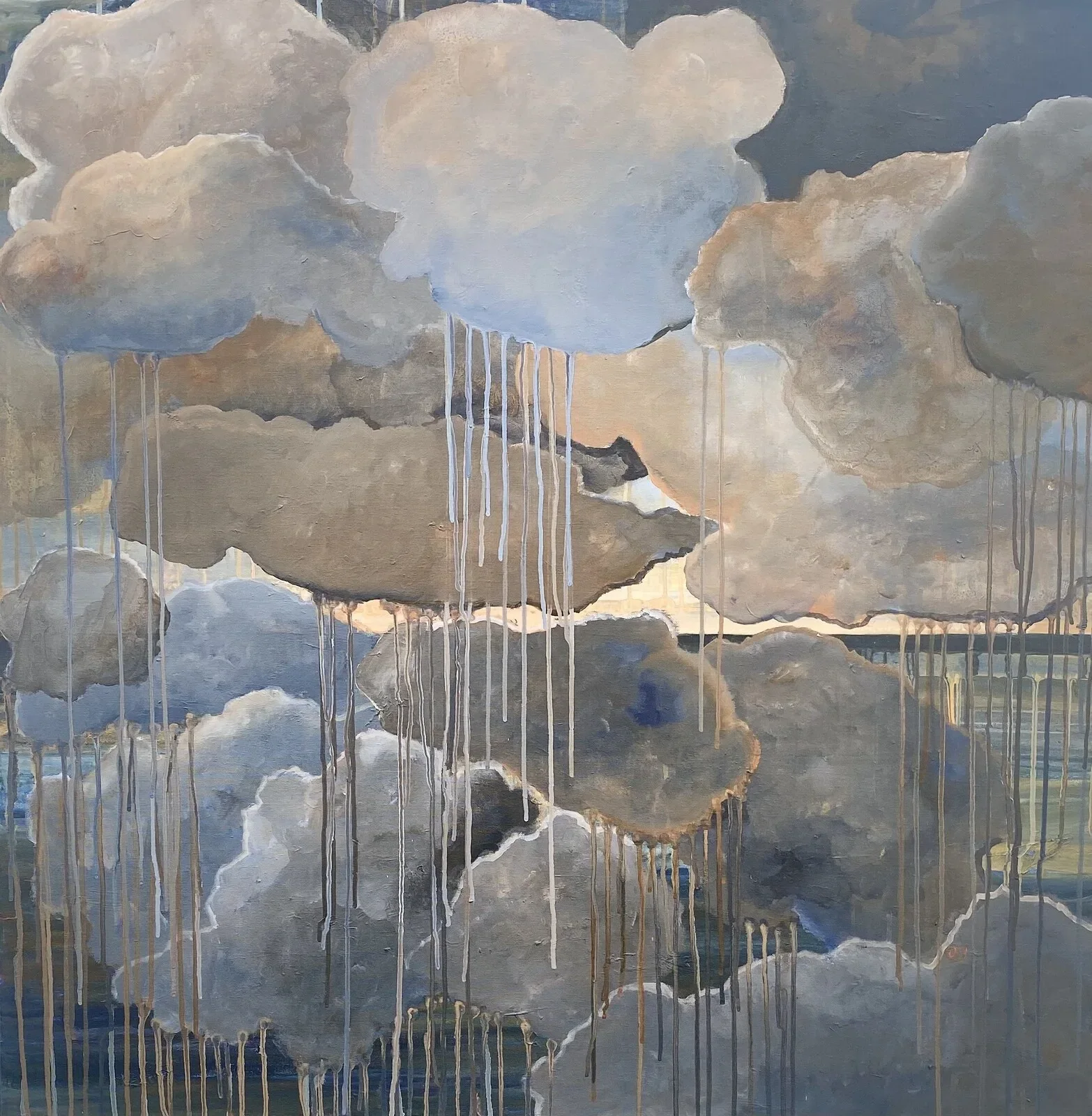 Akrylmålning Väder II Vädergudar av Annette Landin