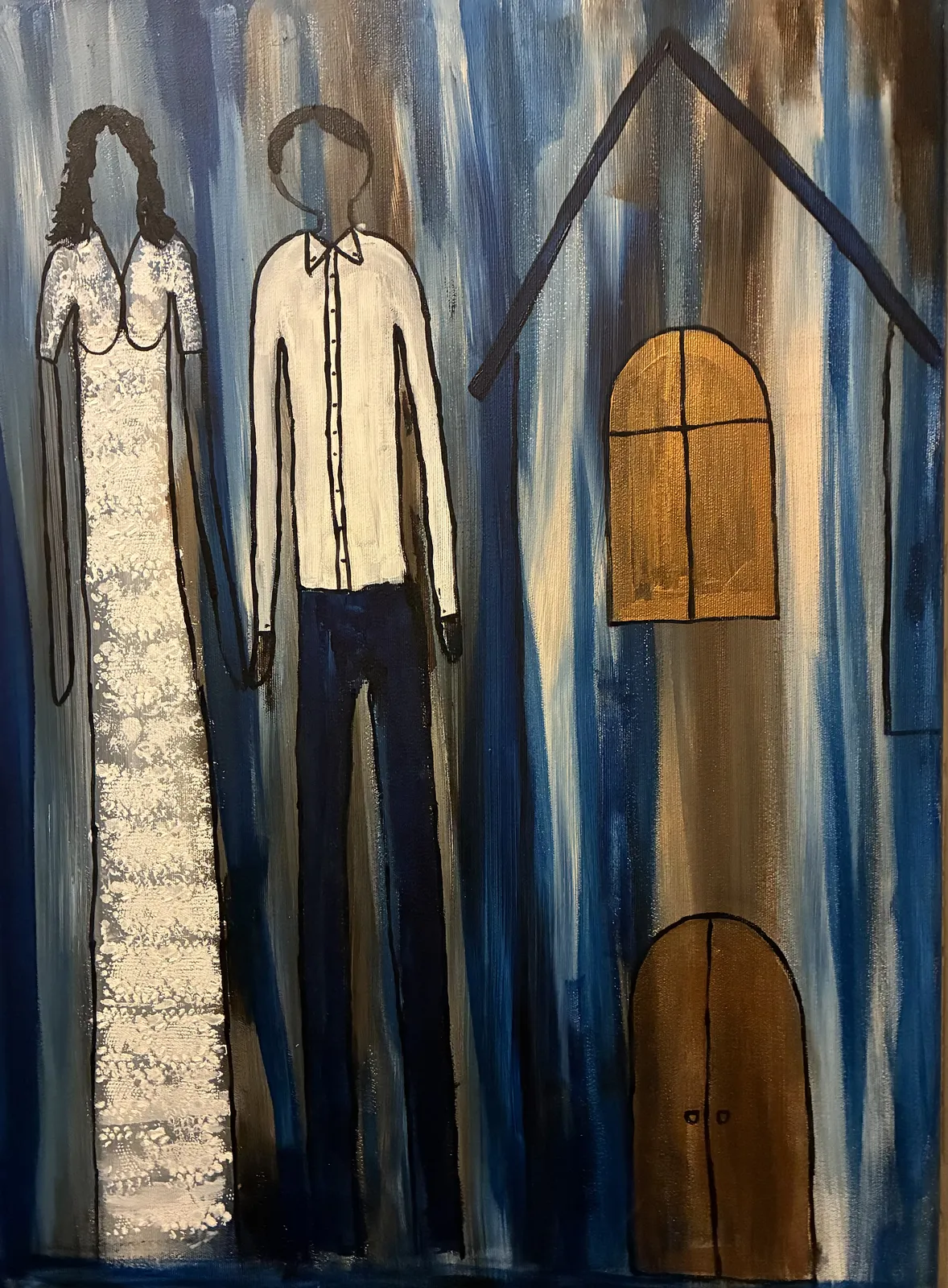 Akrylmålning Störst av allt är kärleken av Petra Nord