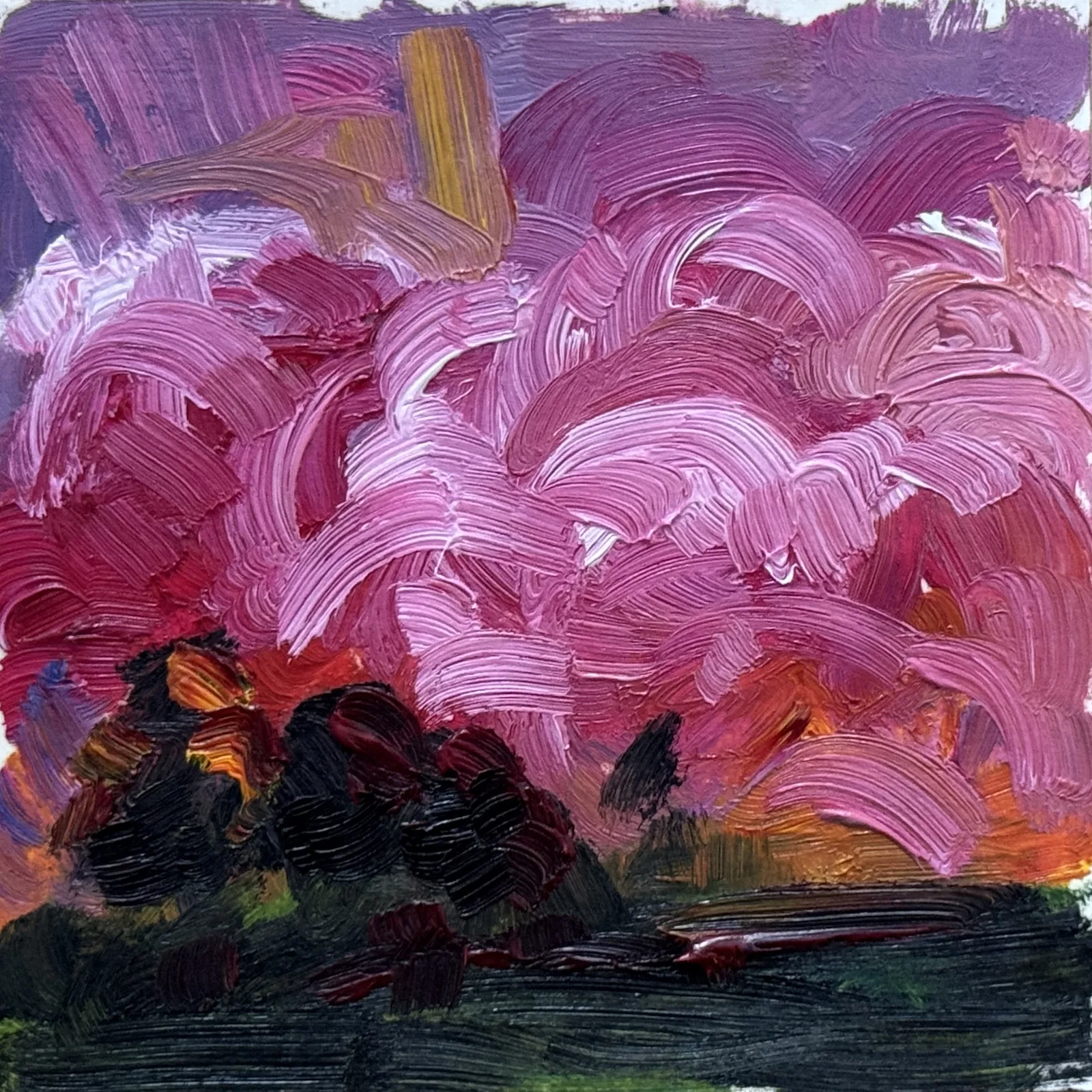 Oljemålning Solnedgång av Ekaterina Dutkevich