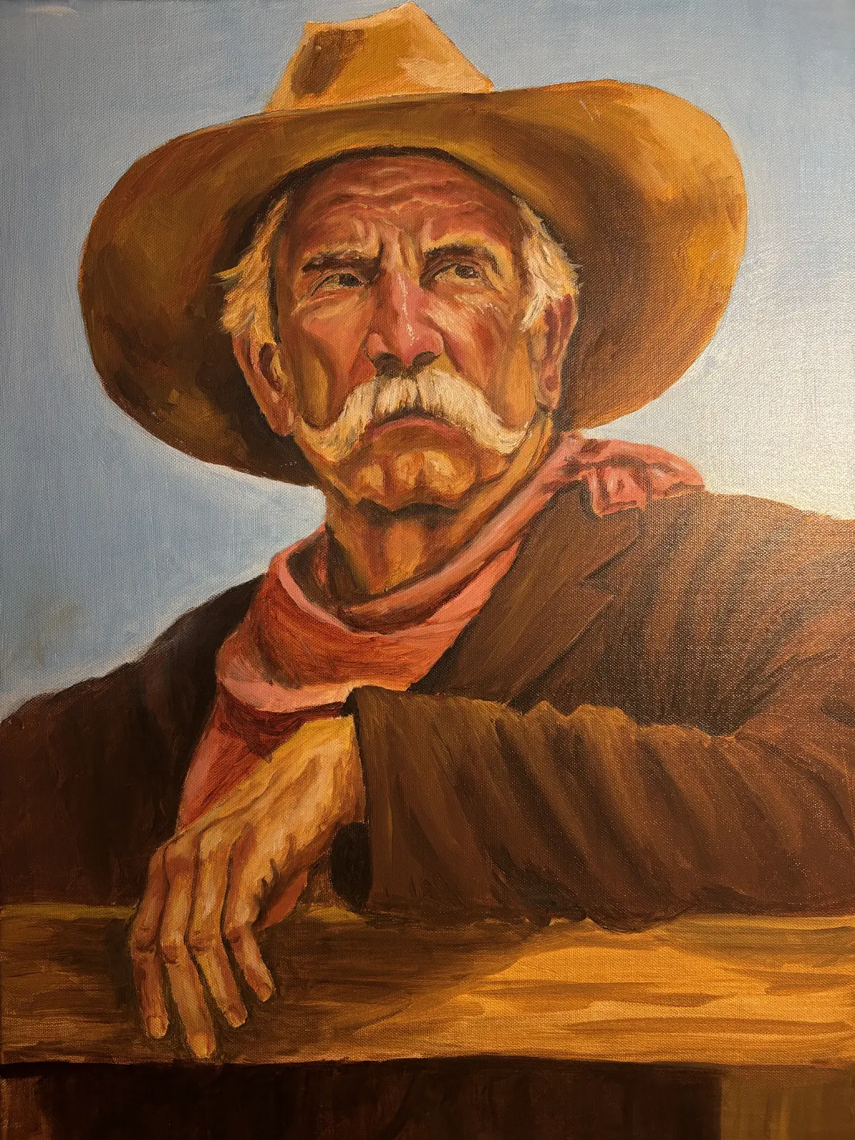 Oljemålning Mammas, don’t let your children grow up like cowboys av Pär Lilliehorn