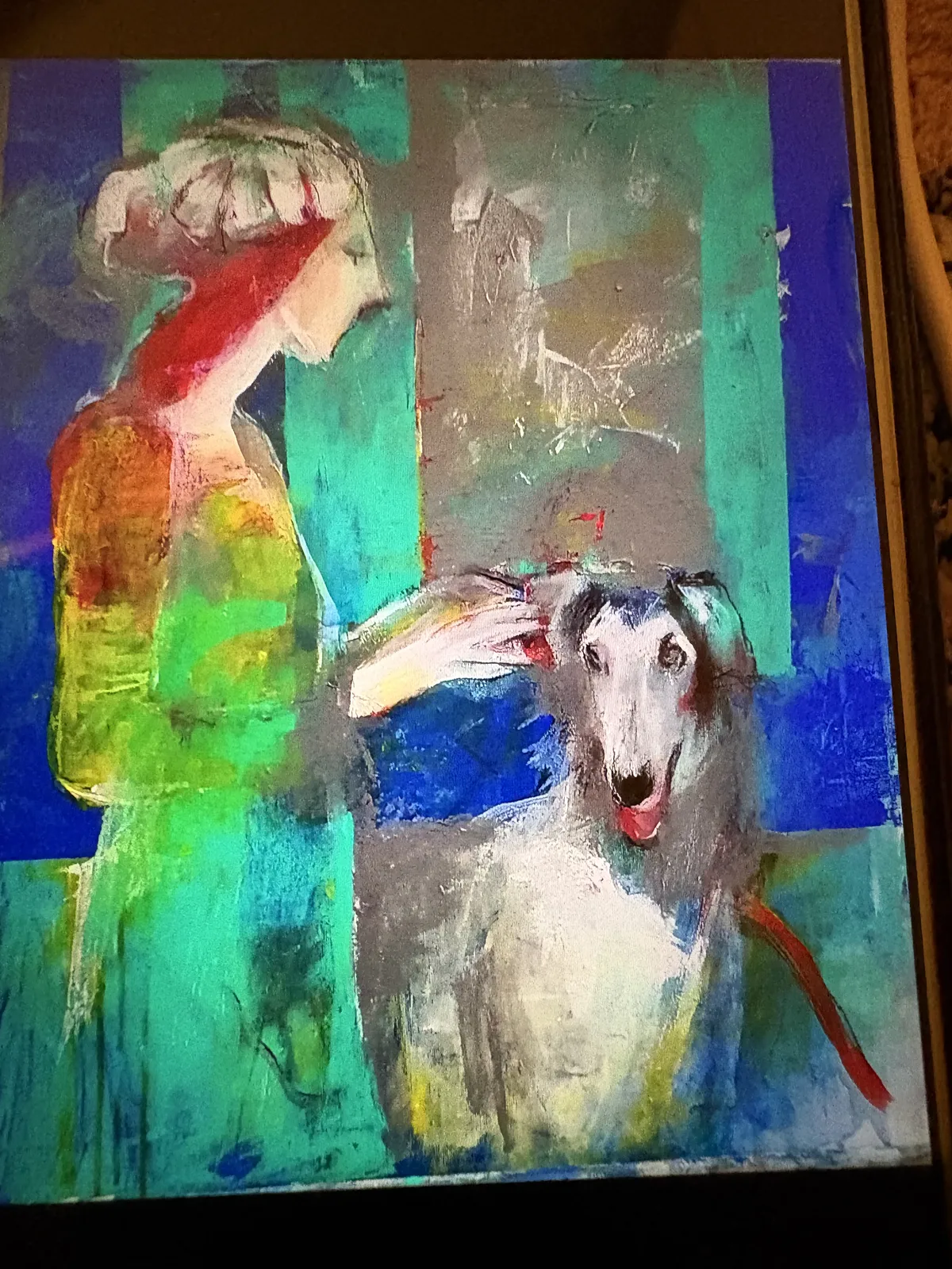 Akrylmålning Vän av Milla Milova-Neceva