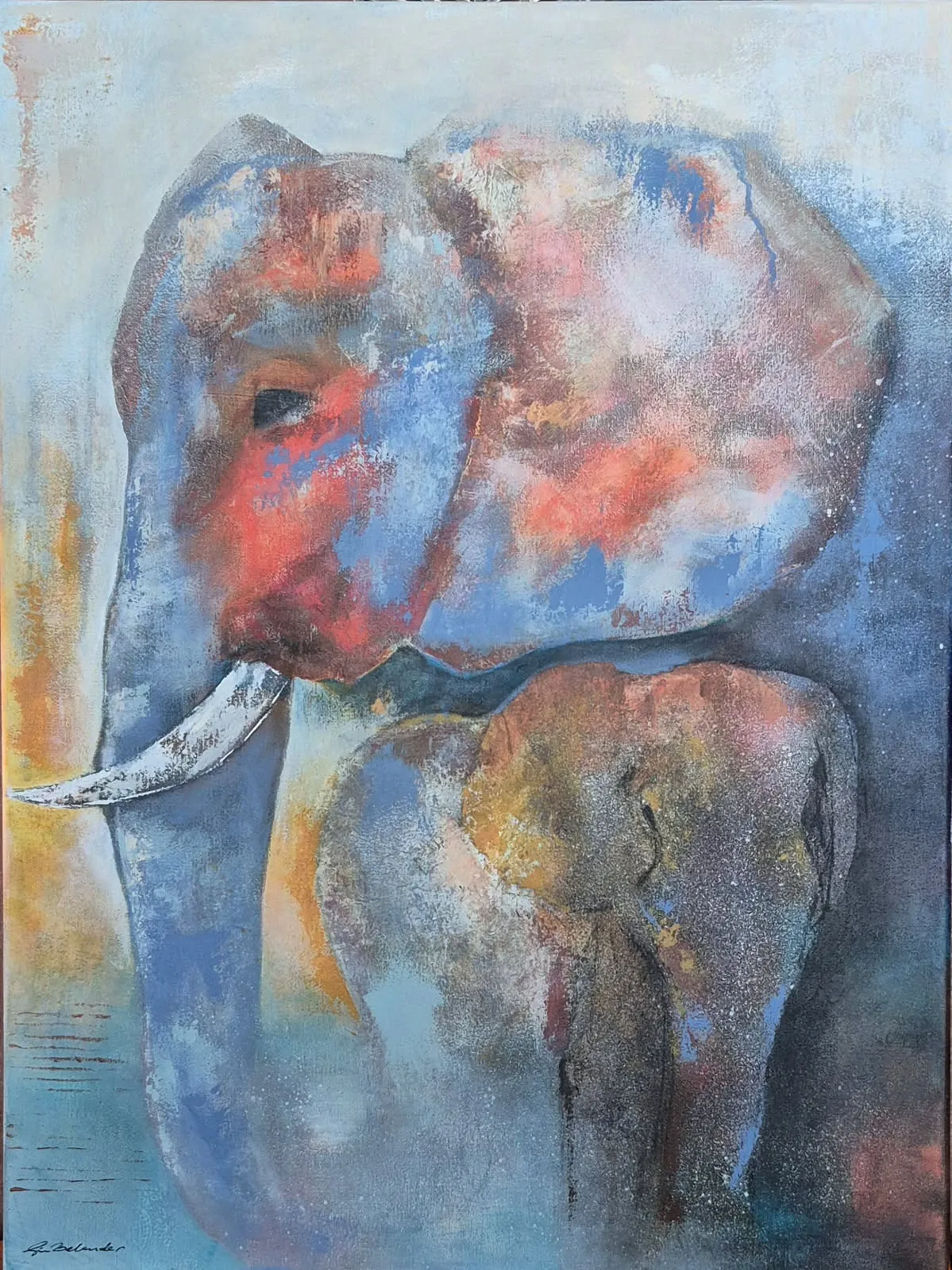 Akrylmålning Tillsammans av Gill Belander