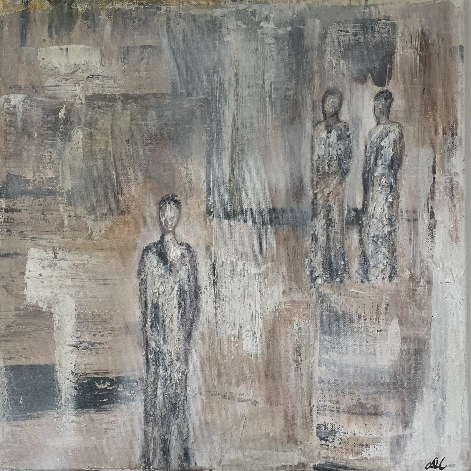 Akrylmålning Connections Standing alone av Donna Lee Johansson