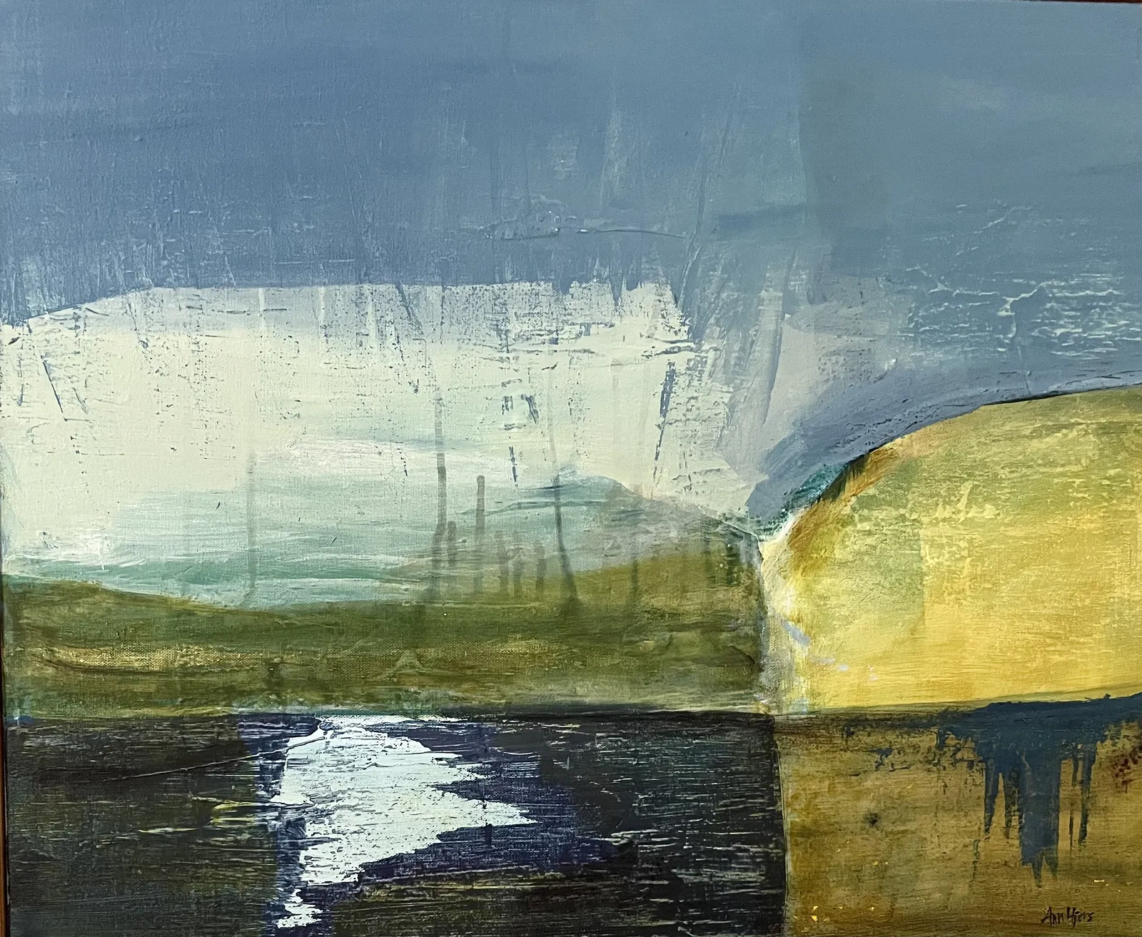 Akrylmålning Tidsvatten av Ann Hjers