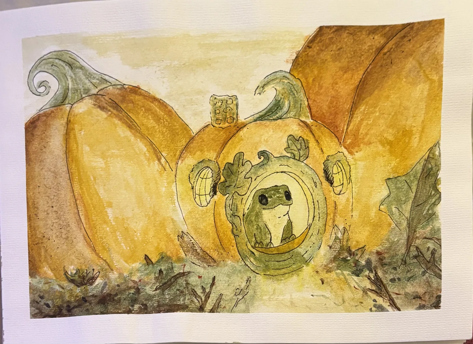 Akvarell Grodans hem av Lamija Sefer