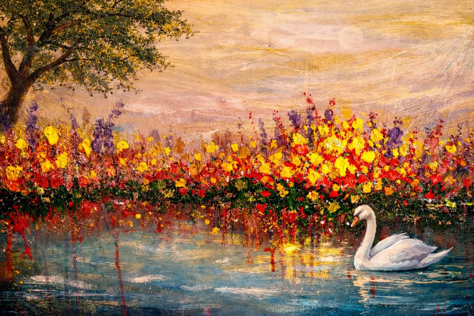 Akrylmålning Mellan himmel och jord av Anneli Werelius