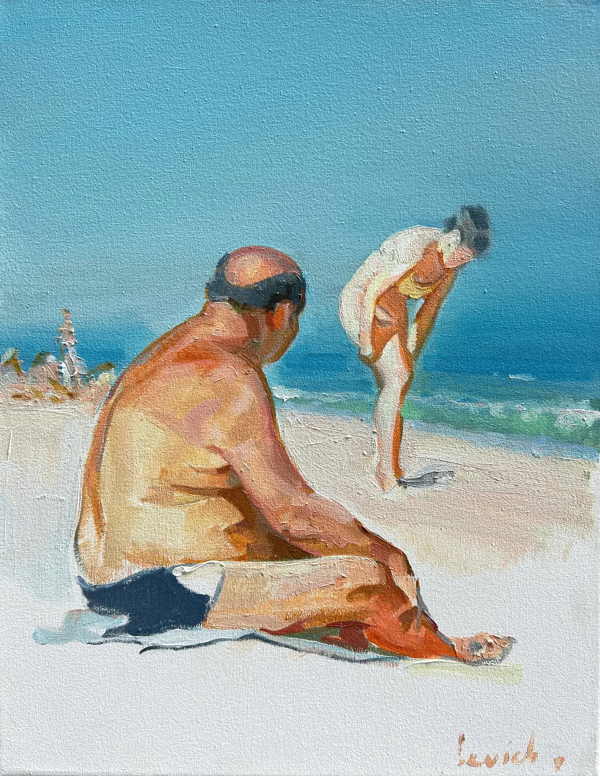 Oljemålning Susanna and the Elders av Alexander Levich