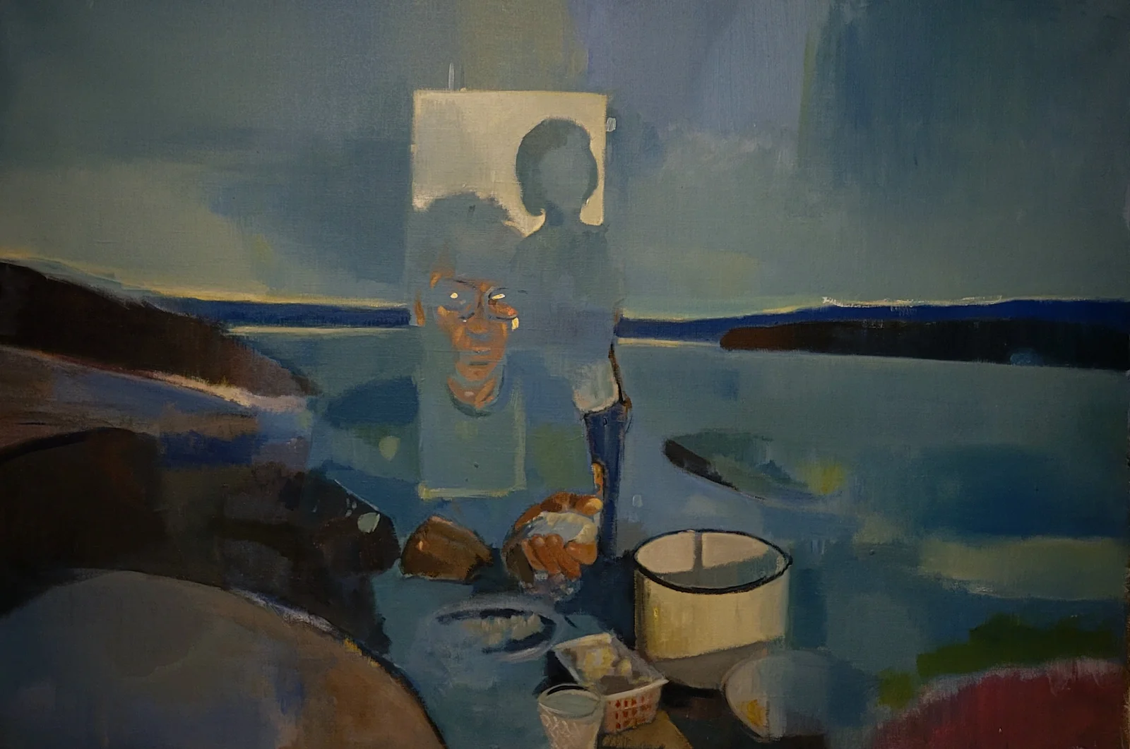 Akrylmålning Triptyk 2 av Tove Jacobsson