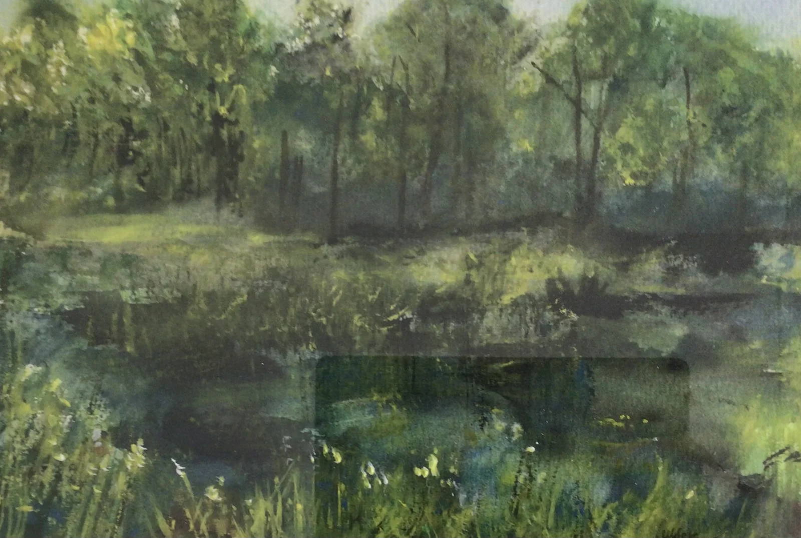 Akvarell Tjärnen där hemma av Dan Leonard Ulfskans