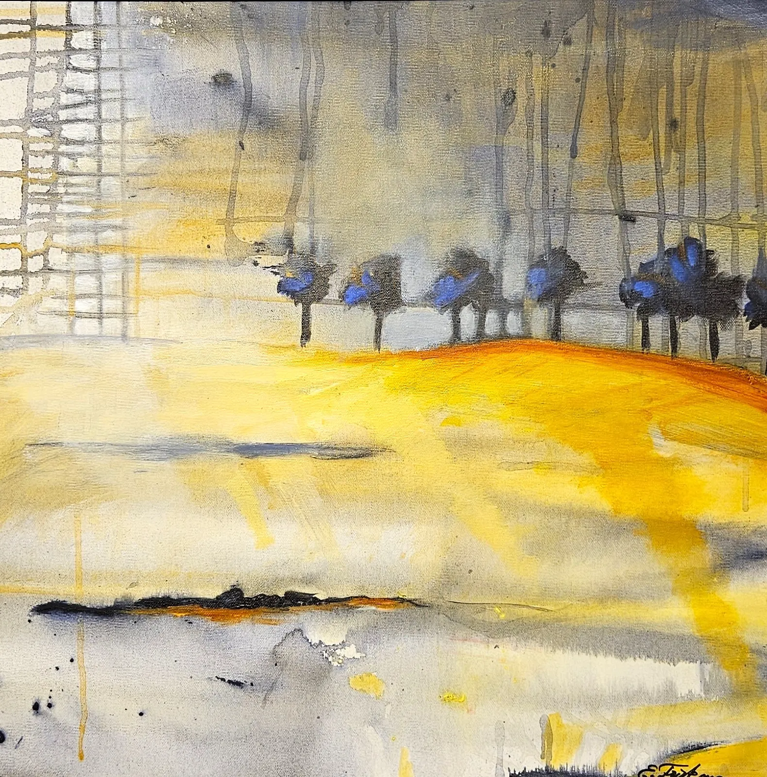 Akrylmålning På slätten av Eva Friskman