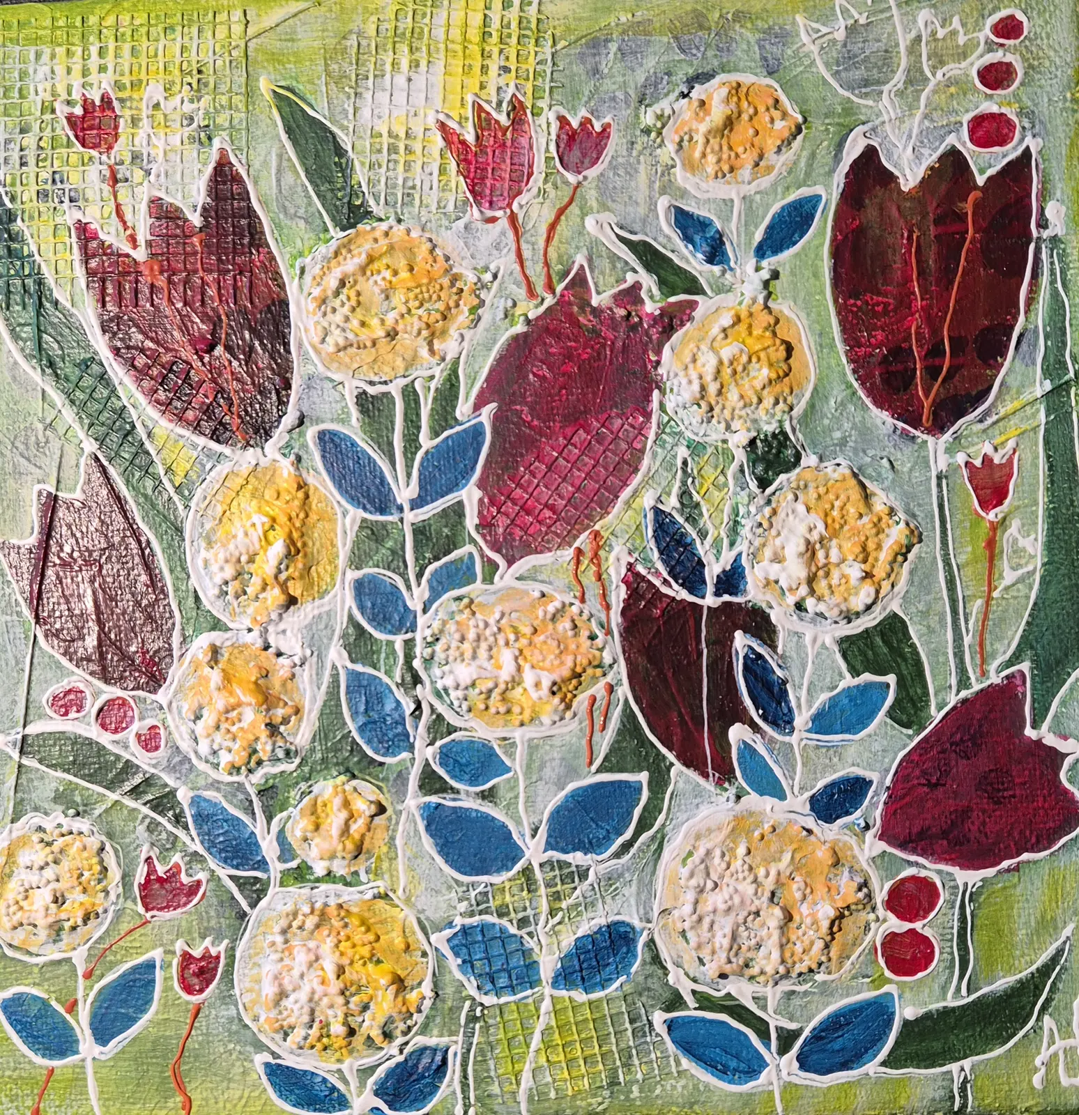 Akrylmålning Solklart av Annelie Jonsson