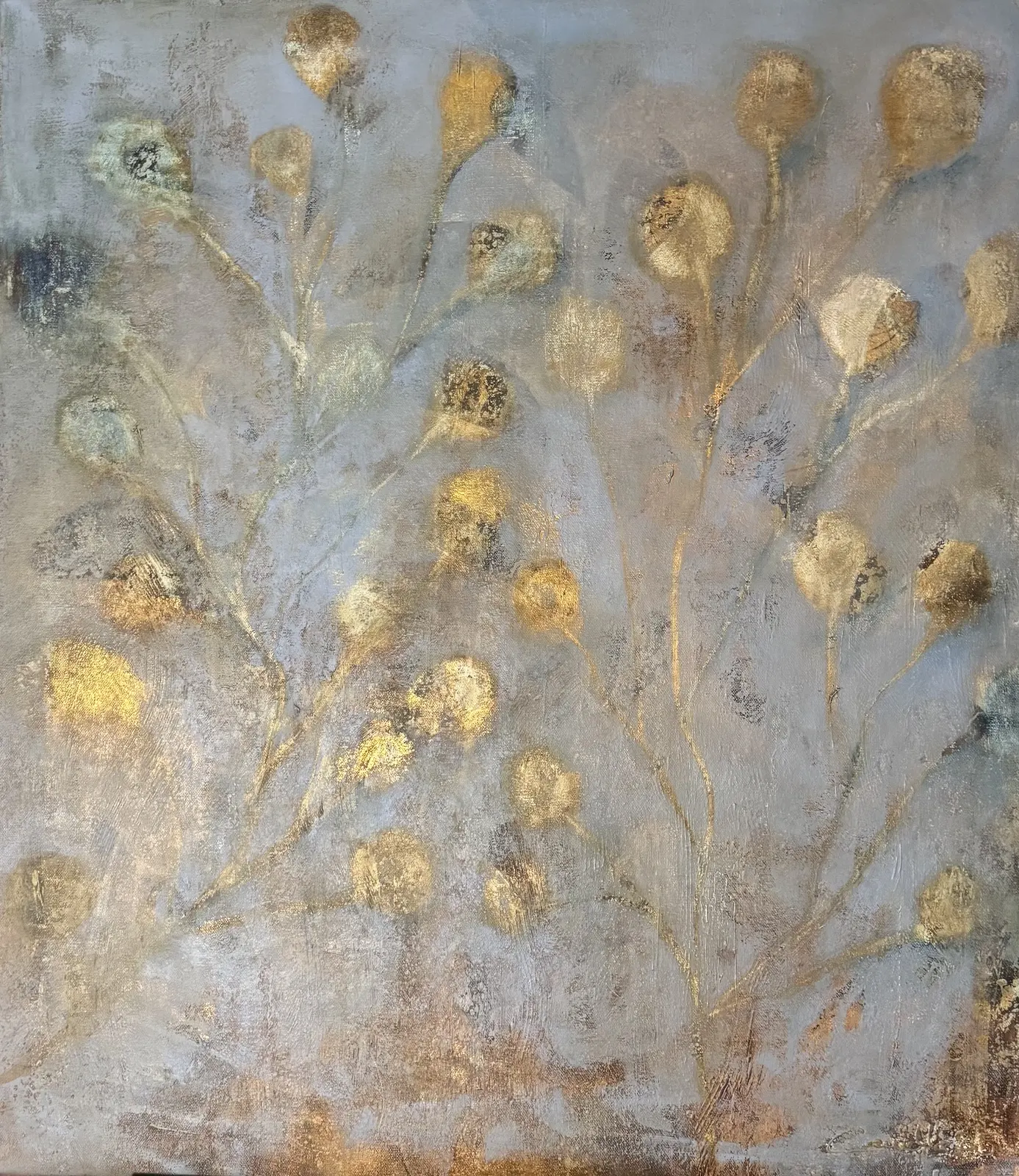 Akrylmålning I väntan på ljuset av Camilla Lundgren