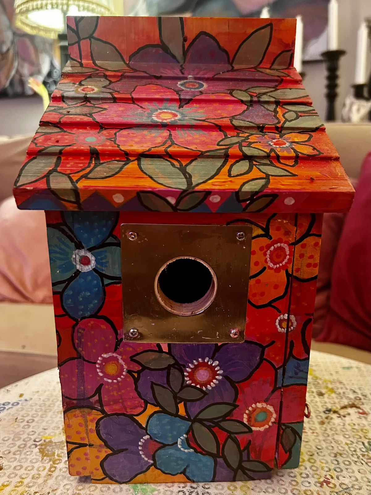 Akrylmålning Viola av Susanne Lovén