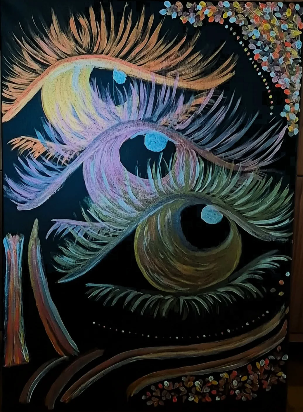 Akrylmålning Third eye av Paulina Hamrin