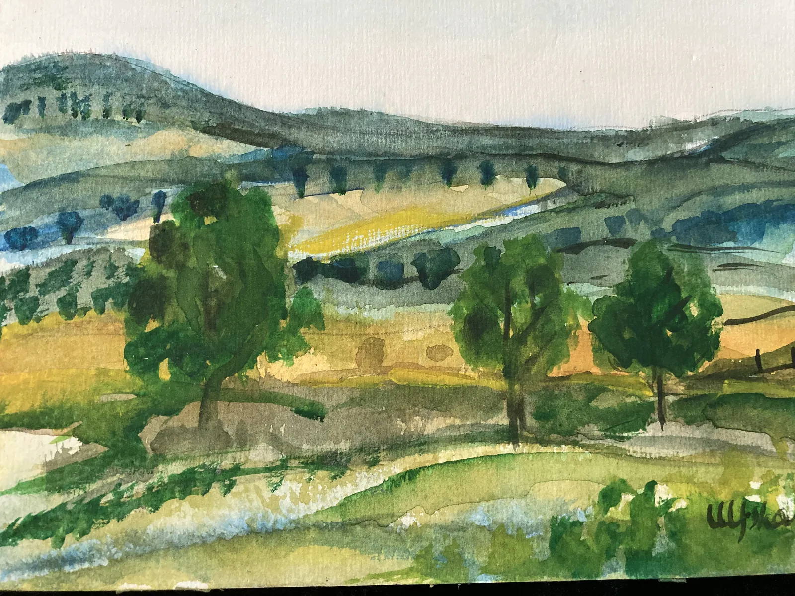 Akvarell Semester av Dan Leonard Ulfskans