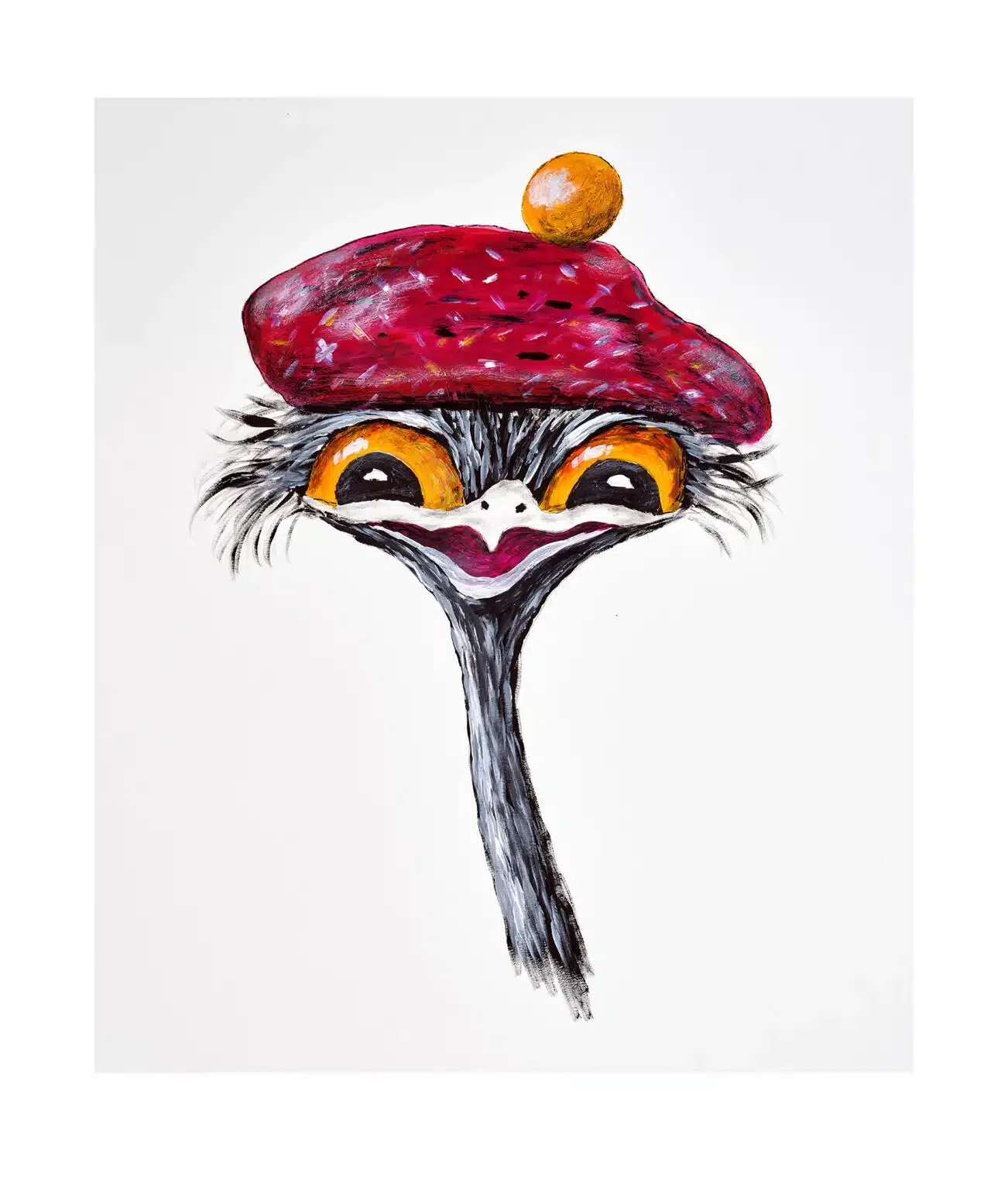 Akrylmålning Struts nr. 107 av Stig Laurin