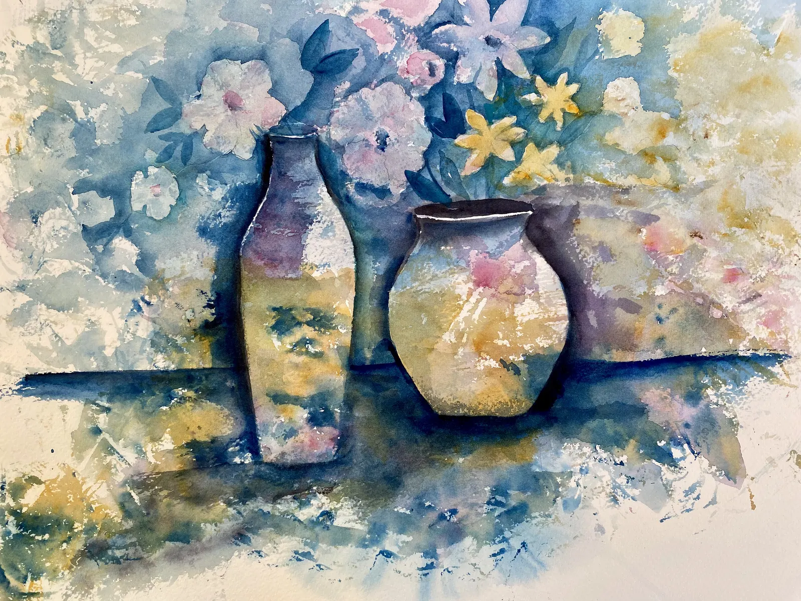 Akvarell Krukor av Margareta Mattsson