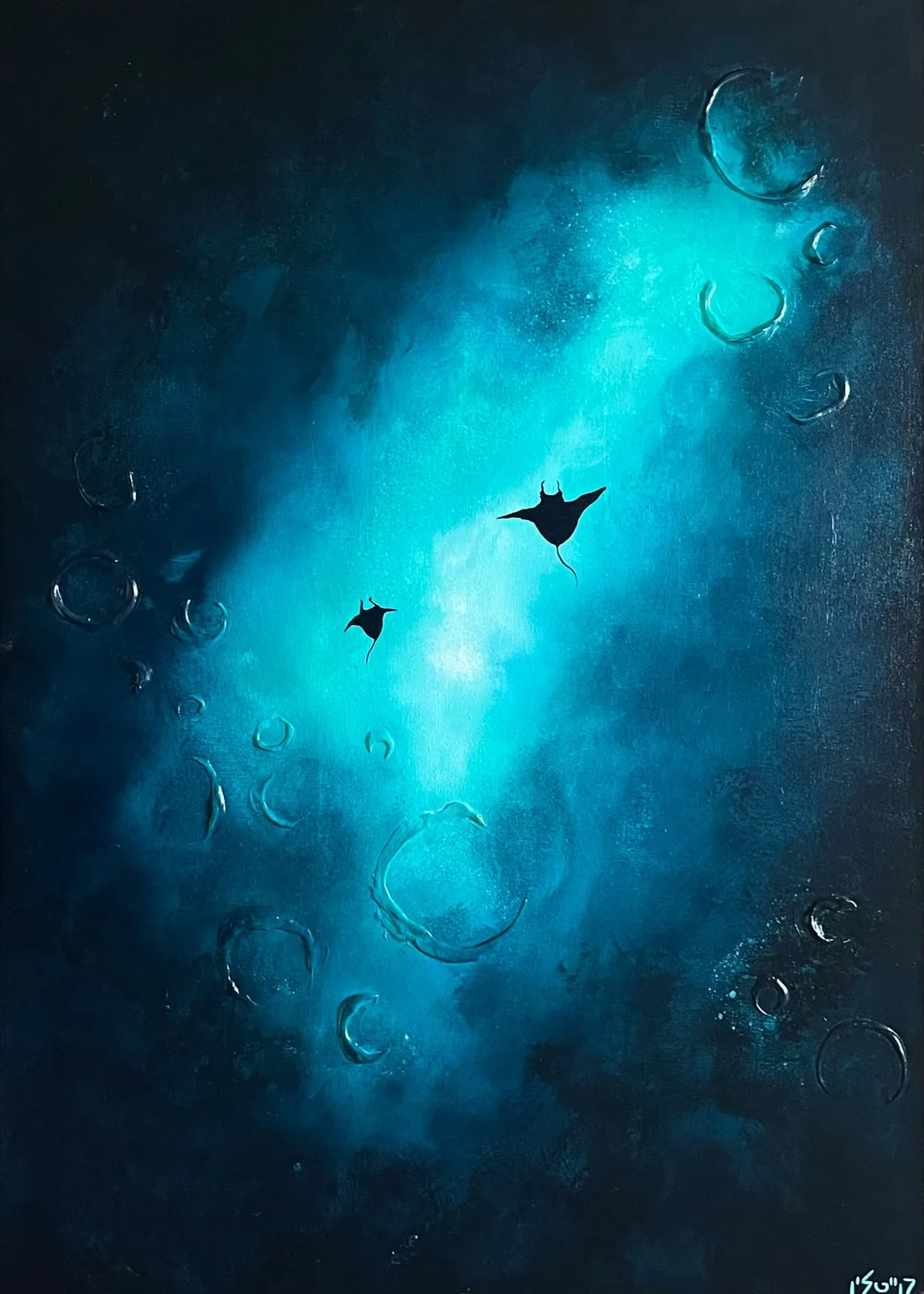 Akrylmålning The Guided Glide av Caitlin Berchy