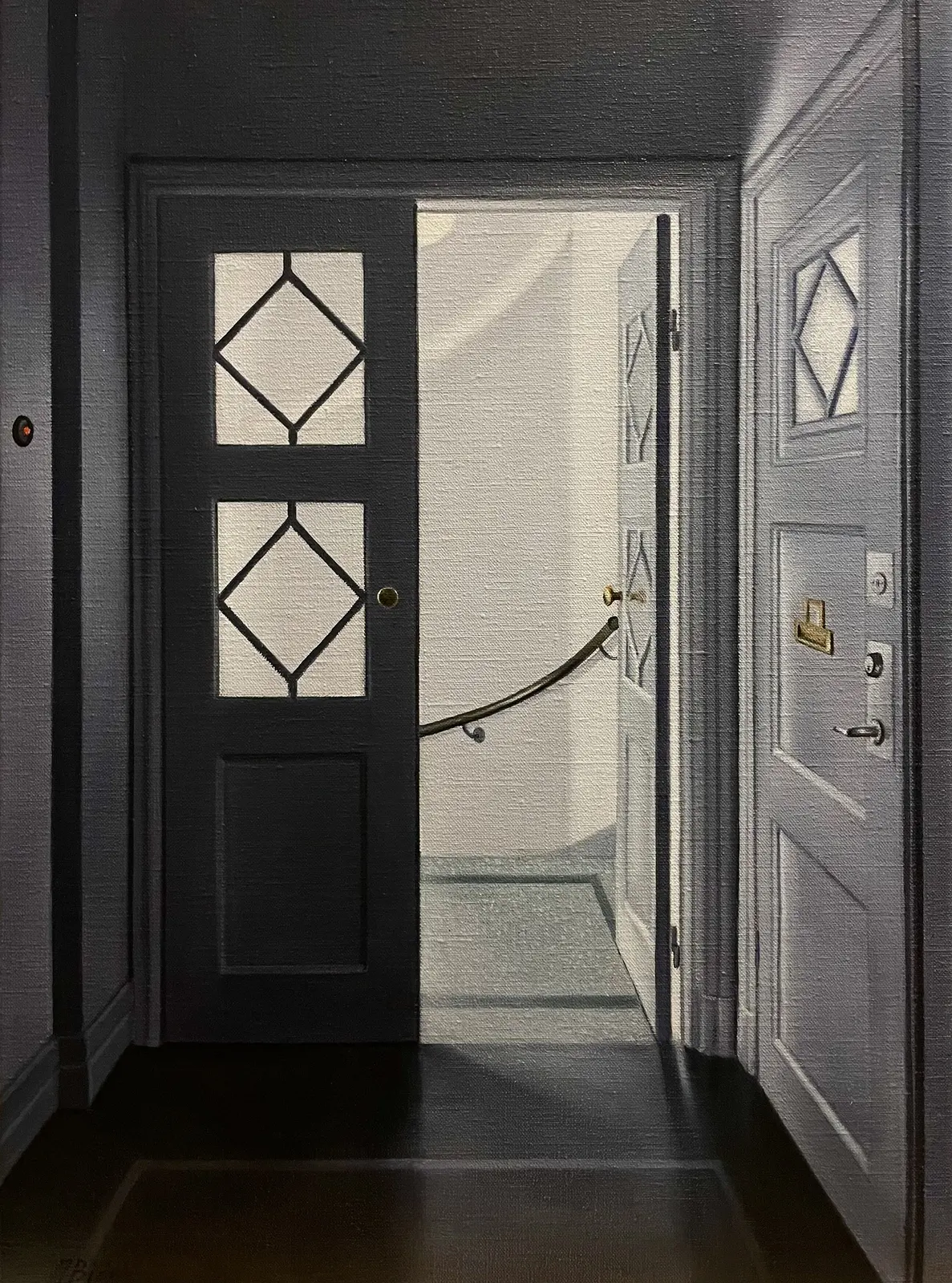 Oljemålning Dörren är öppen av Anette Björk Swensson